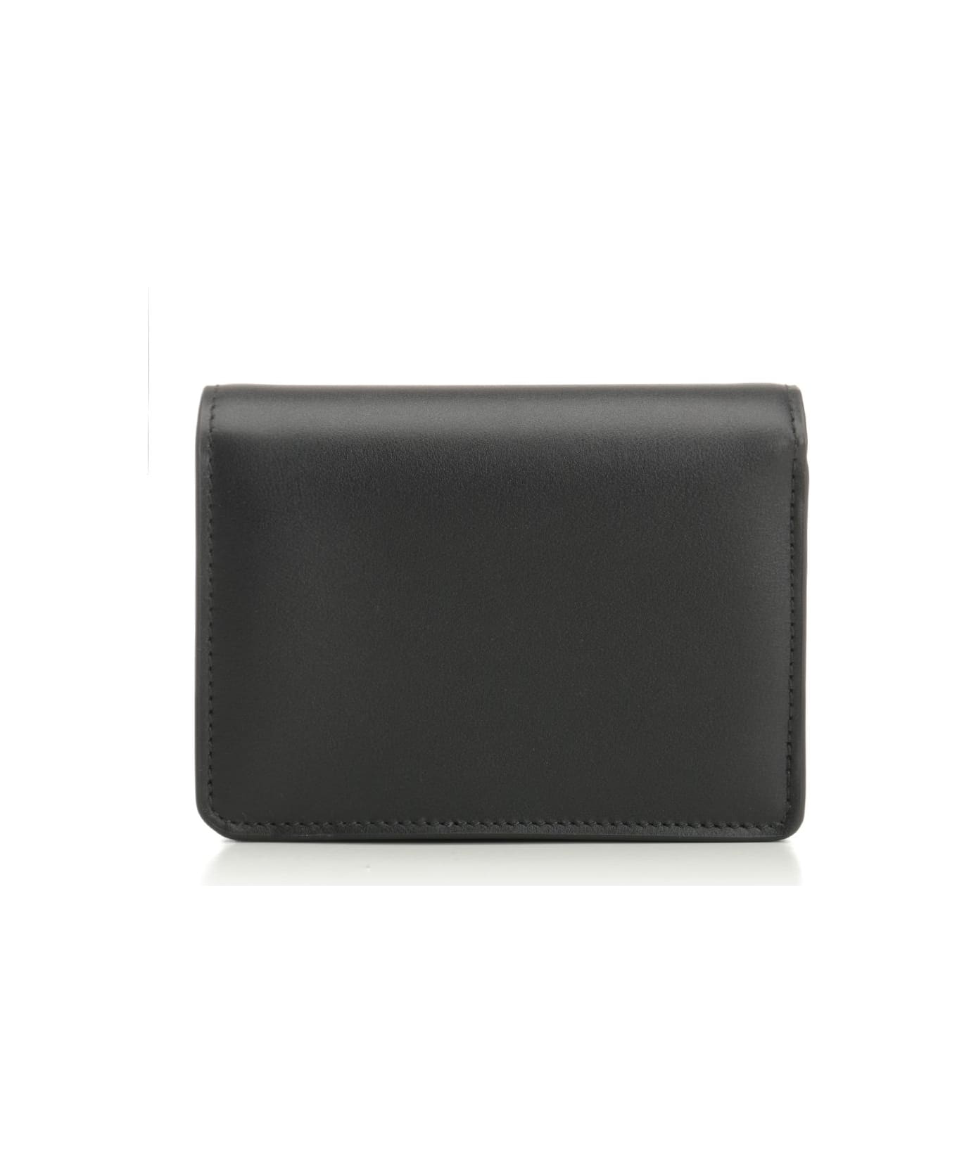 Dolce & Gabbana Burgundy Bifold Wallet - Black