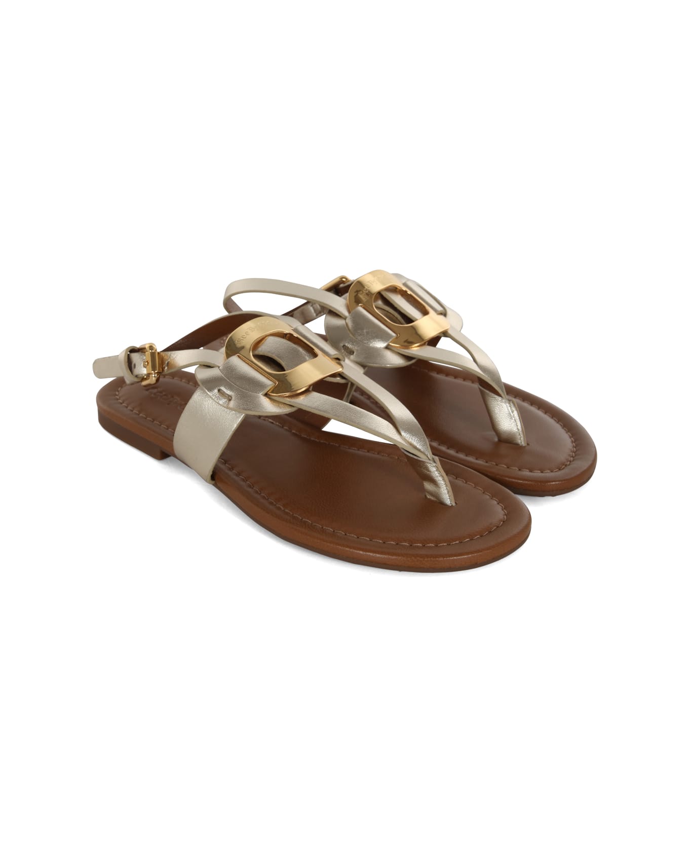 See by Chloé Chany Sandals With Bands - Platinum