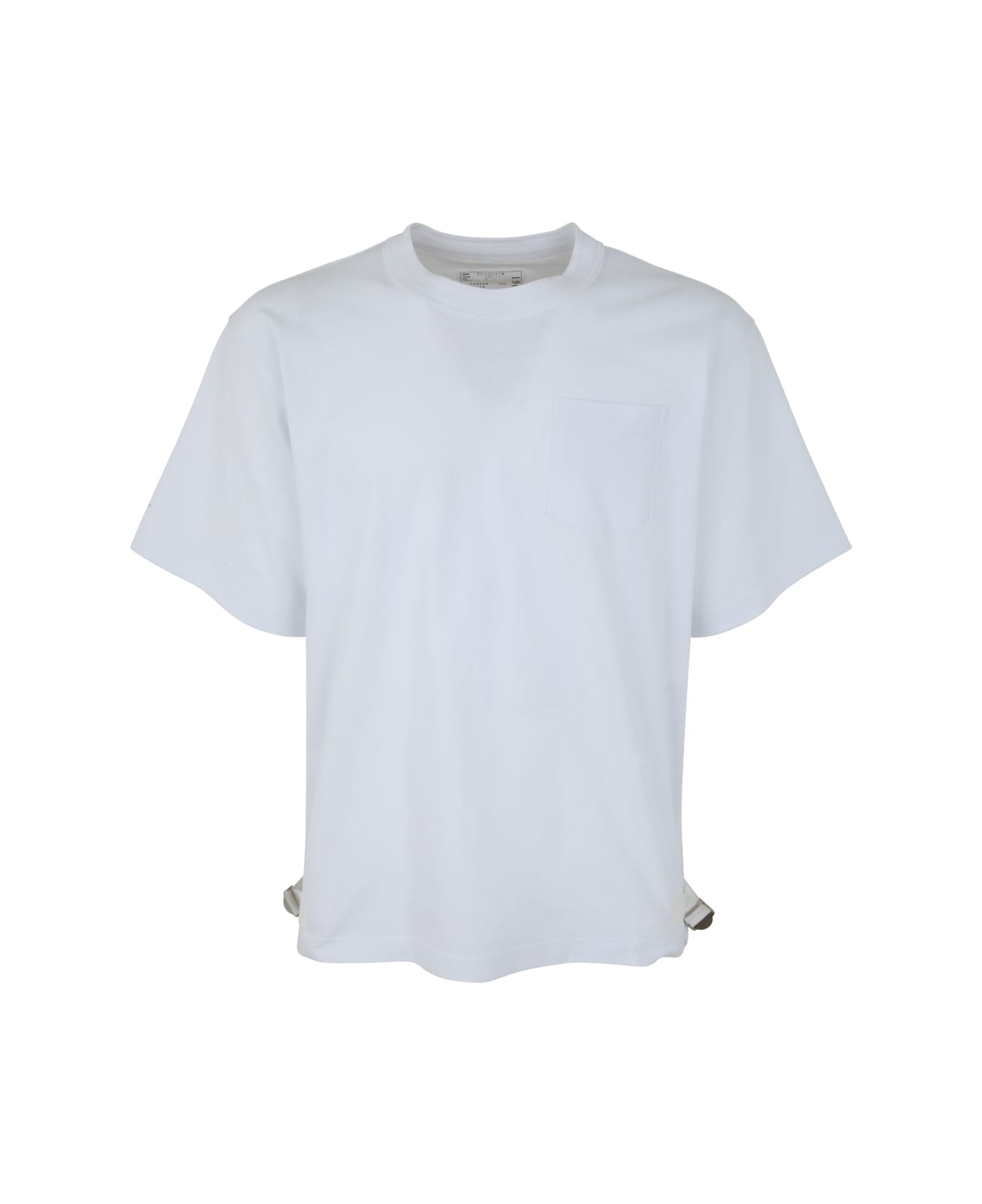 Sacai Nylon Twill And Cotton Jersey T-shirt - Off White