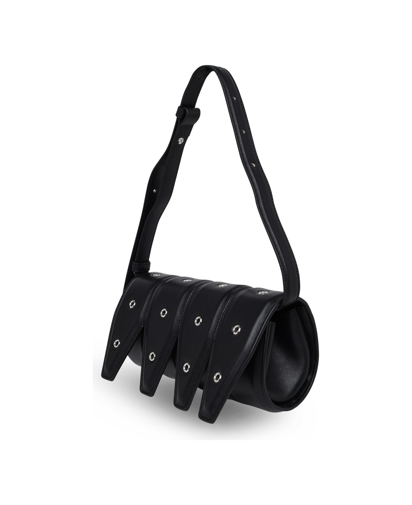 YUZEFI Four Bag In Black Leather - Black