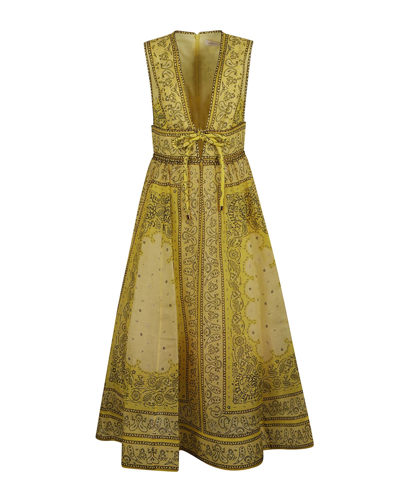 Zimmermann Matchmaker Bow Long Dress - Yellow ワンピース＆ドレス