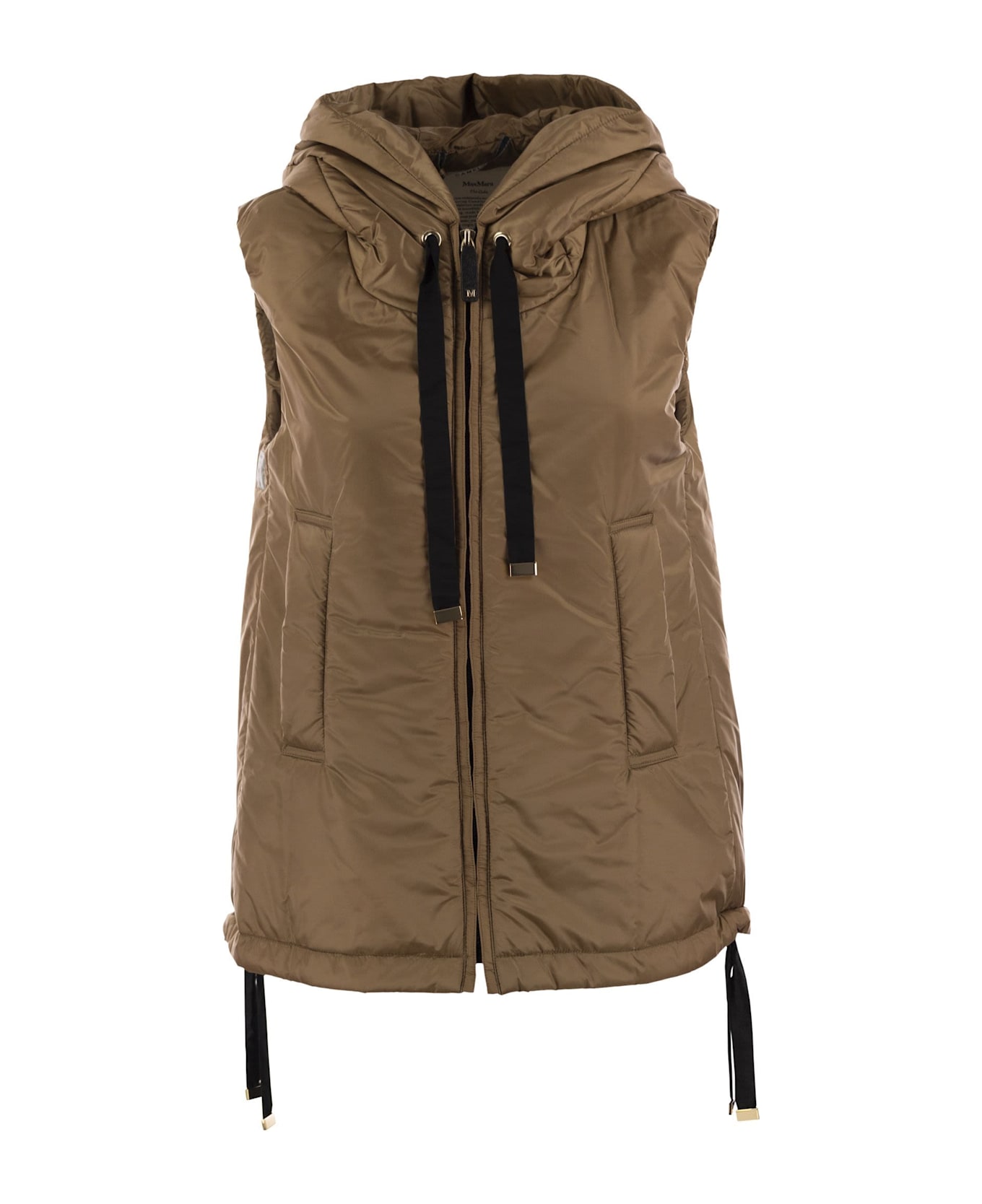 Max Mara The Cube Greengo - Sleeveless In Drip-proof Technical Fabric - Caramel