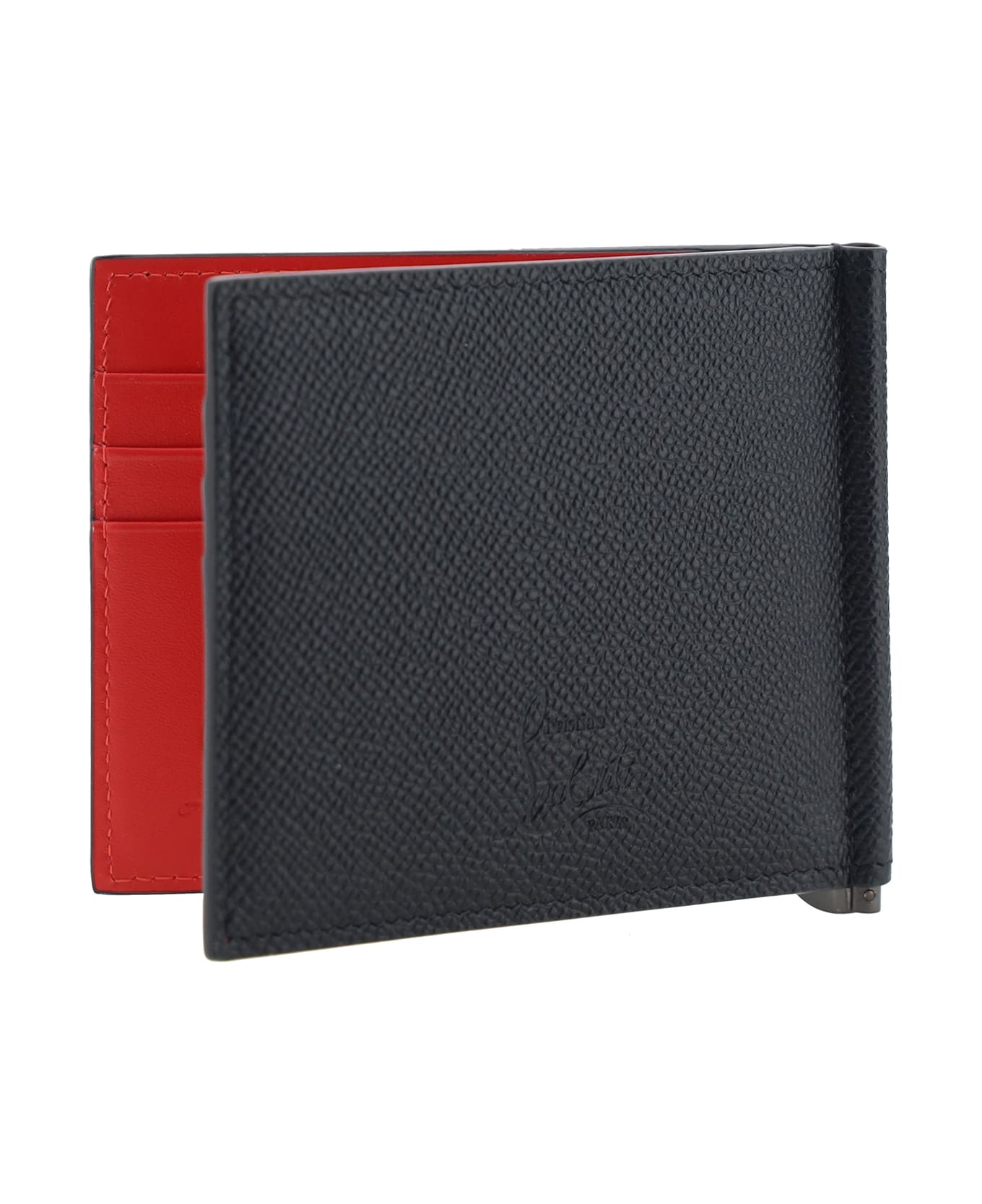 Christian Louboutin Groovy Money Clip Wallet - Black/black