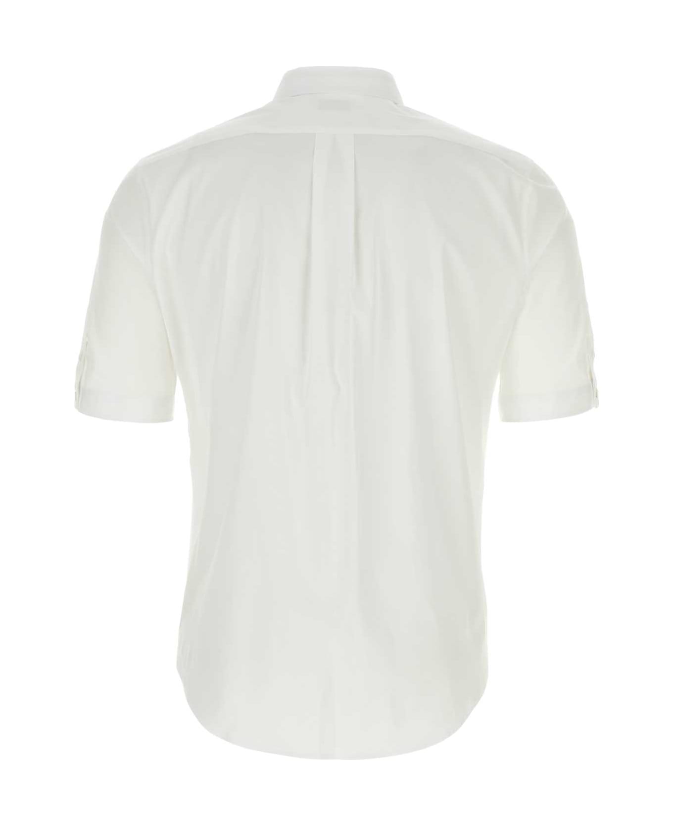Alexander McQueen White Stretch Poplin Shirt - OPTICALWHITE
