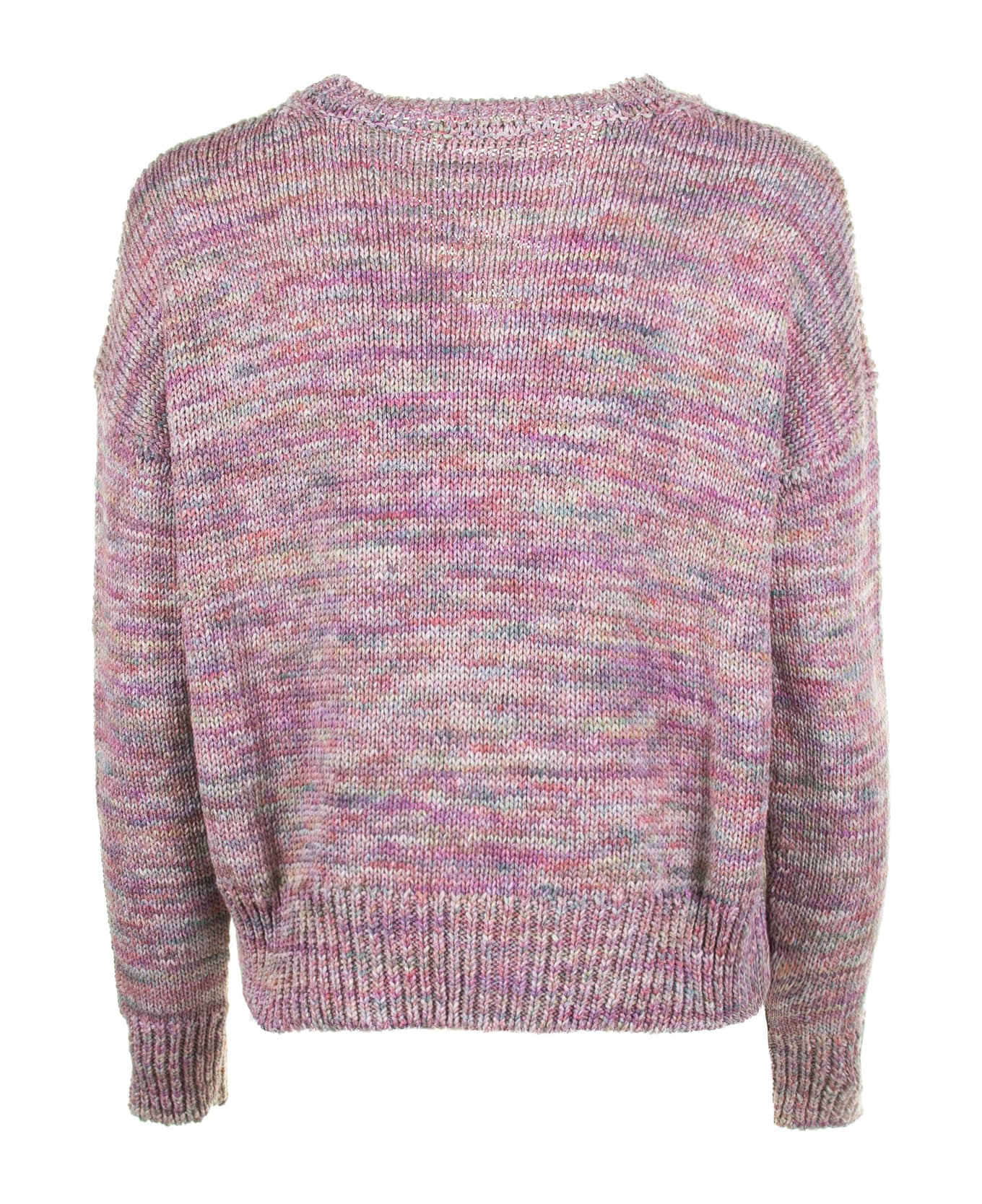 Base Pink Crew-neck Sweater - ROSA