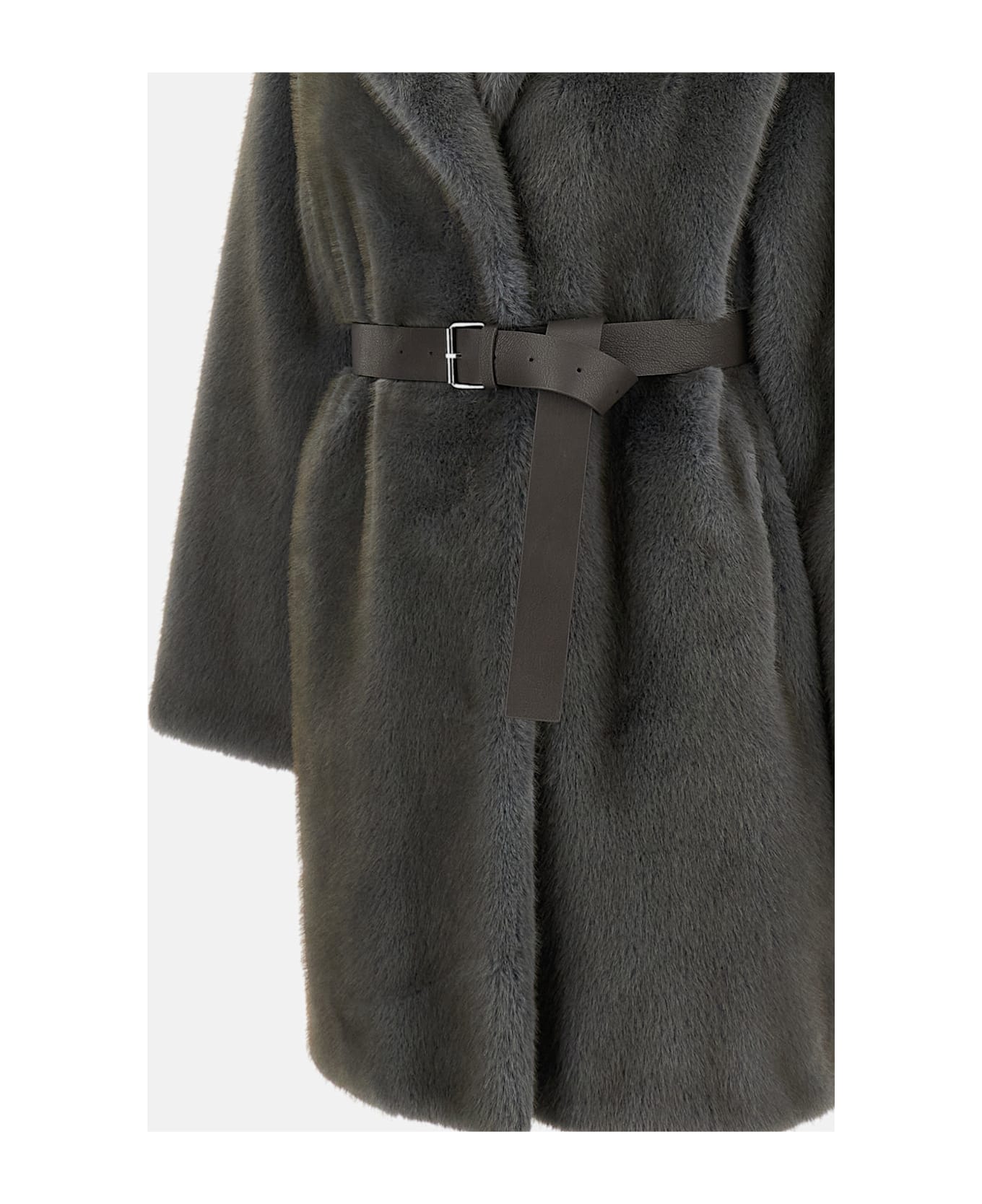 Parosh Faux Fur Jacket - Grey