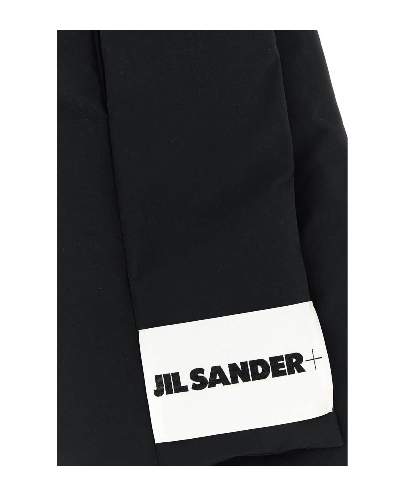 Jil Sander Black Polyester Scarf - Black