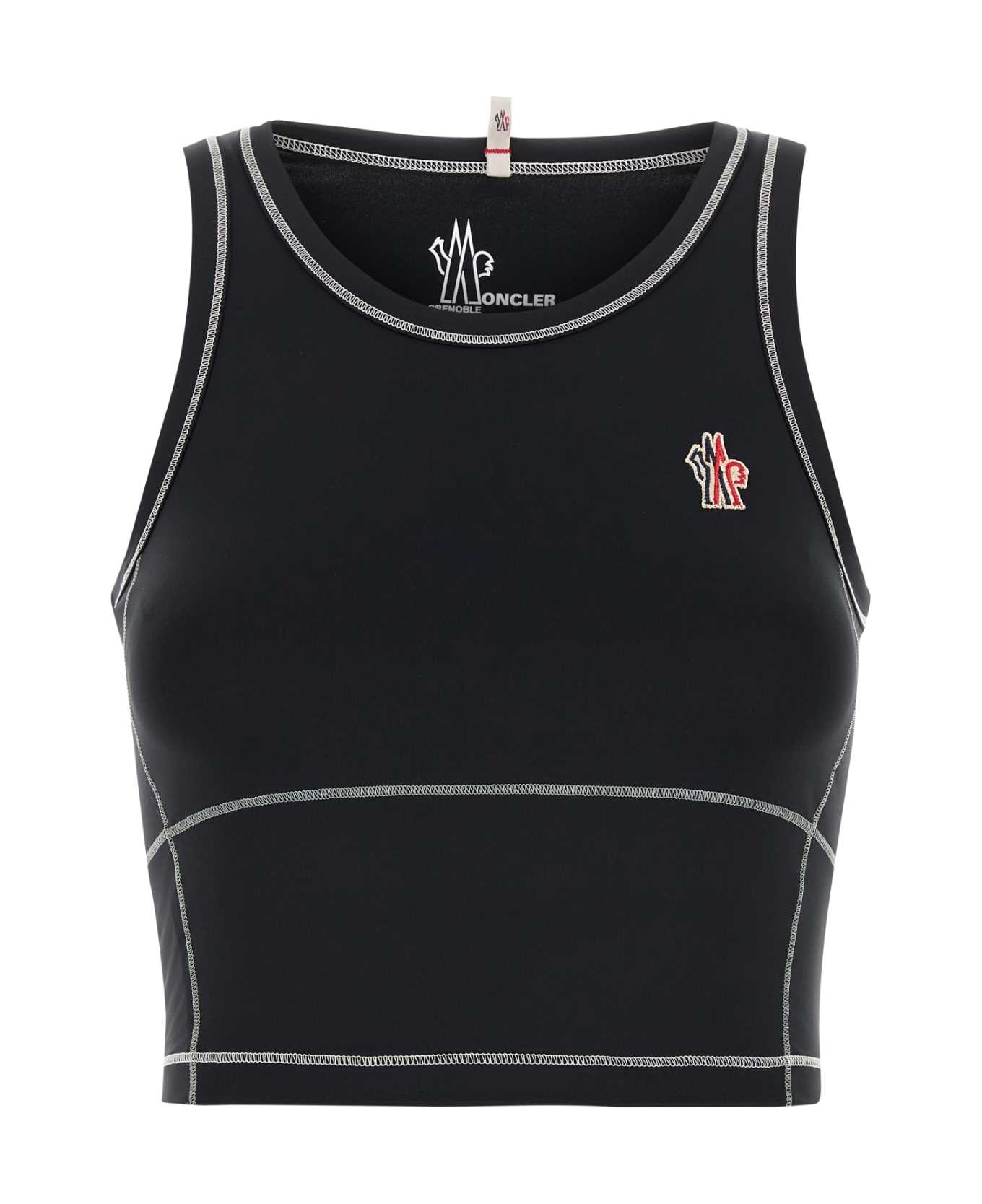 Moncler Grenoble Black Stretch Nylon Top - 999