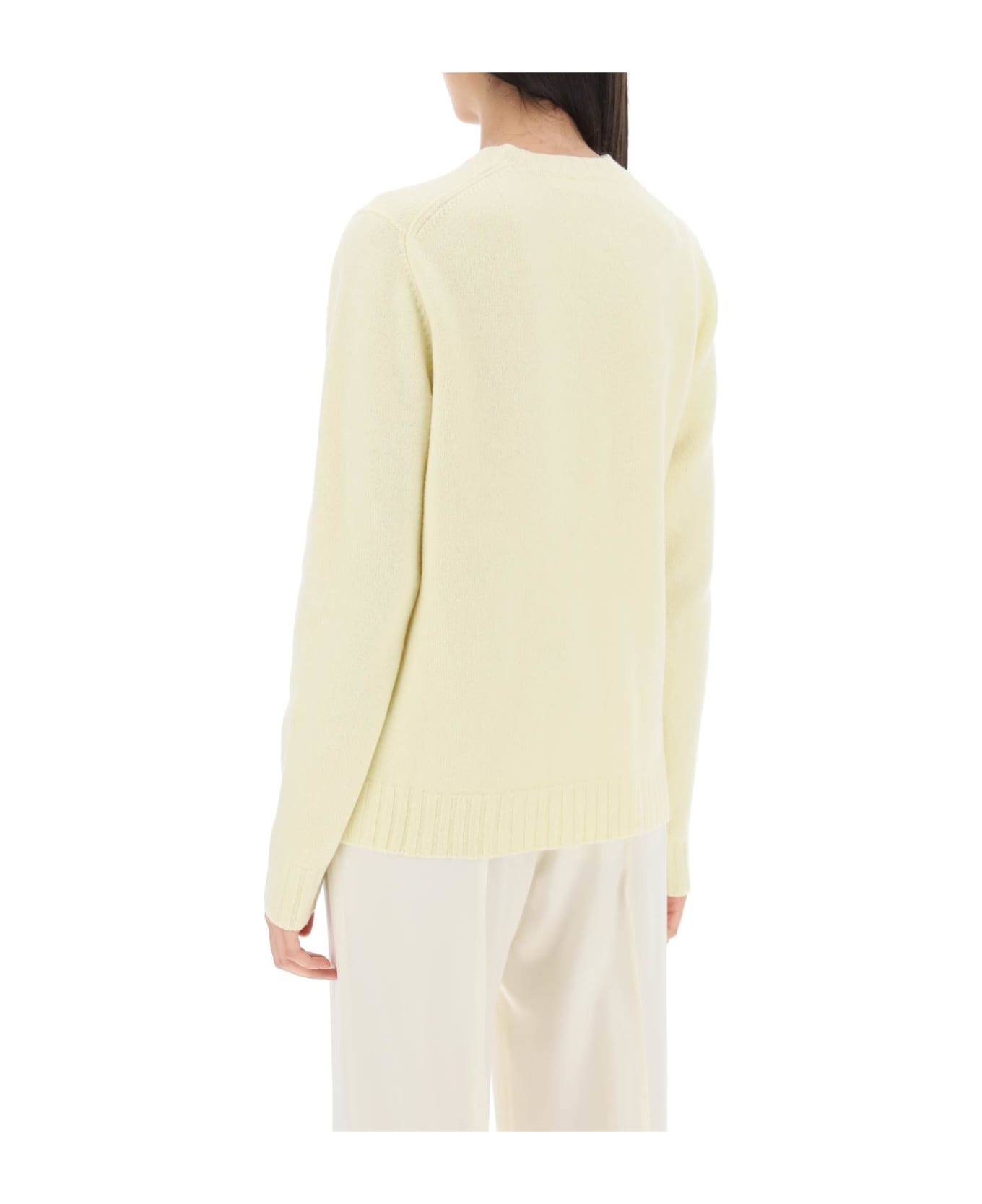 Jil Sander Crew-neck Sweater In Wool - BRIGHT YELLOW (Yellow) ニットウェア