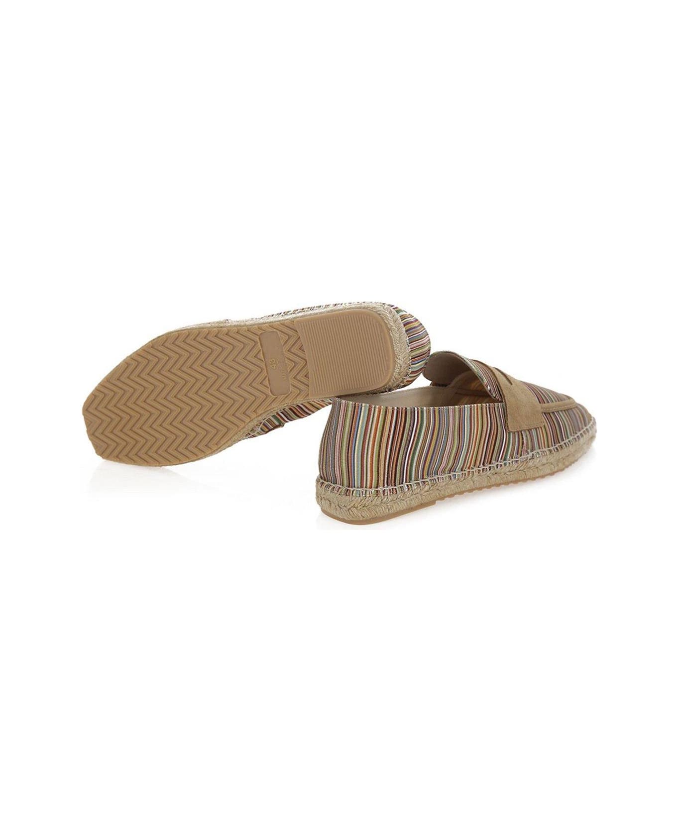 Paul Smith Alvarez Striped Square Toe Espadrilles - MultiColour