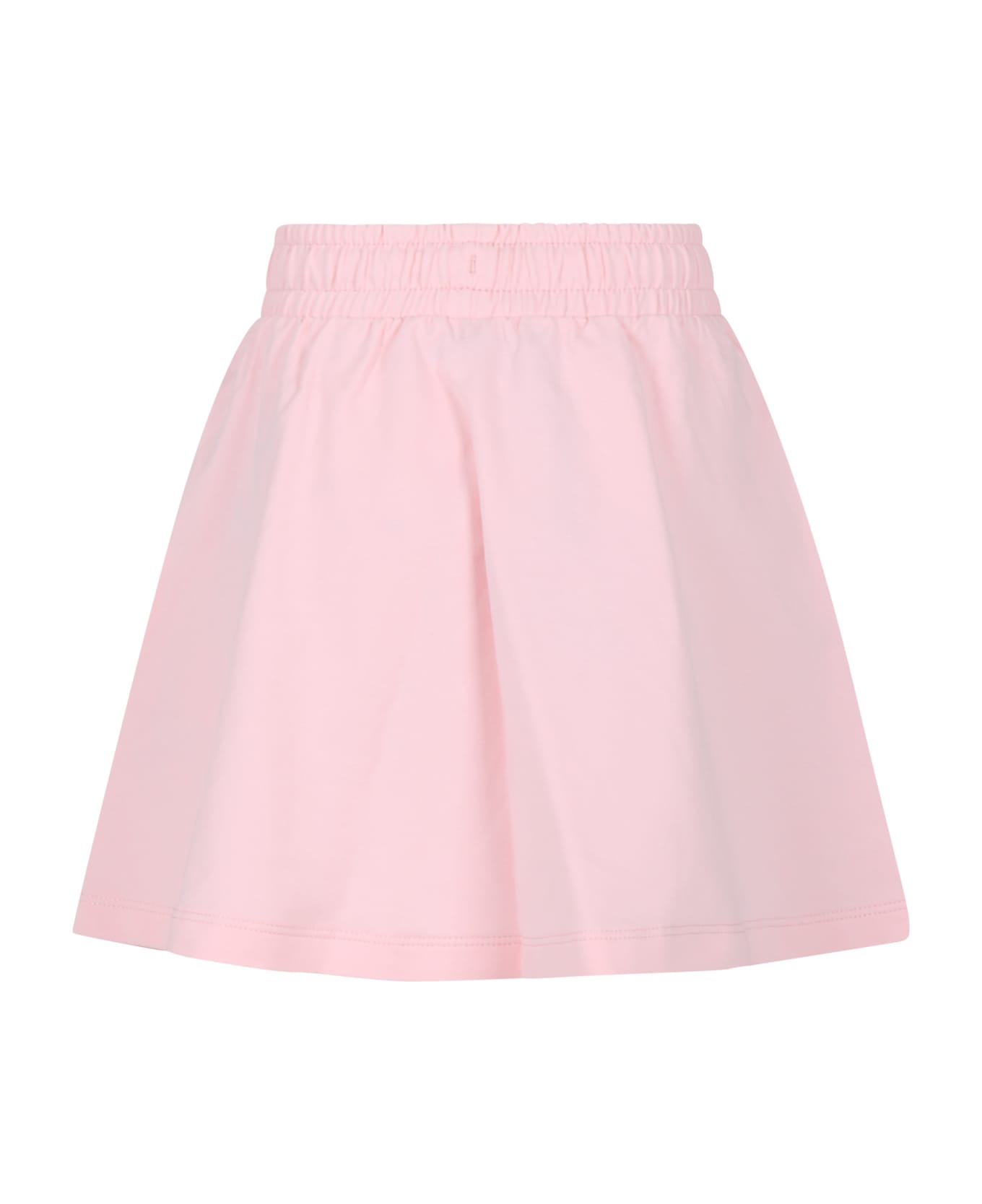 Moschino Pink Skirt For Girl With Teddy Bear And Logo - Pink