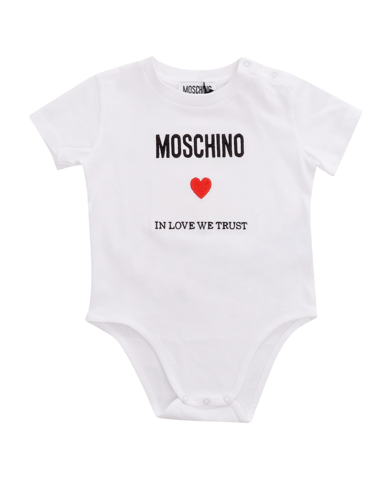 Moschino Short-sleeved Bodysuit - WHITE