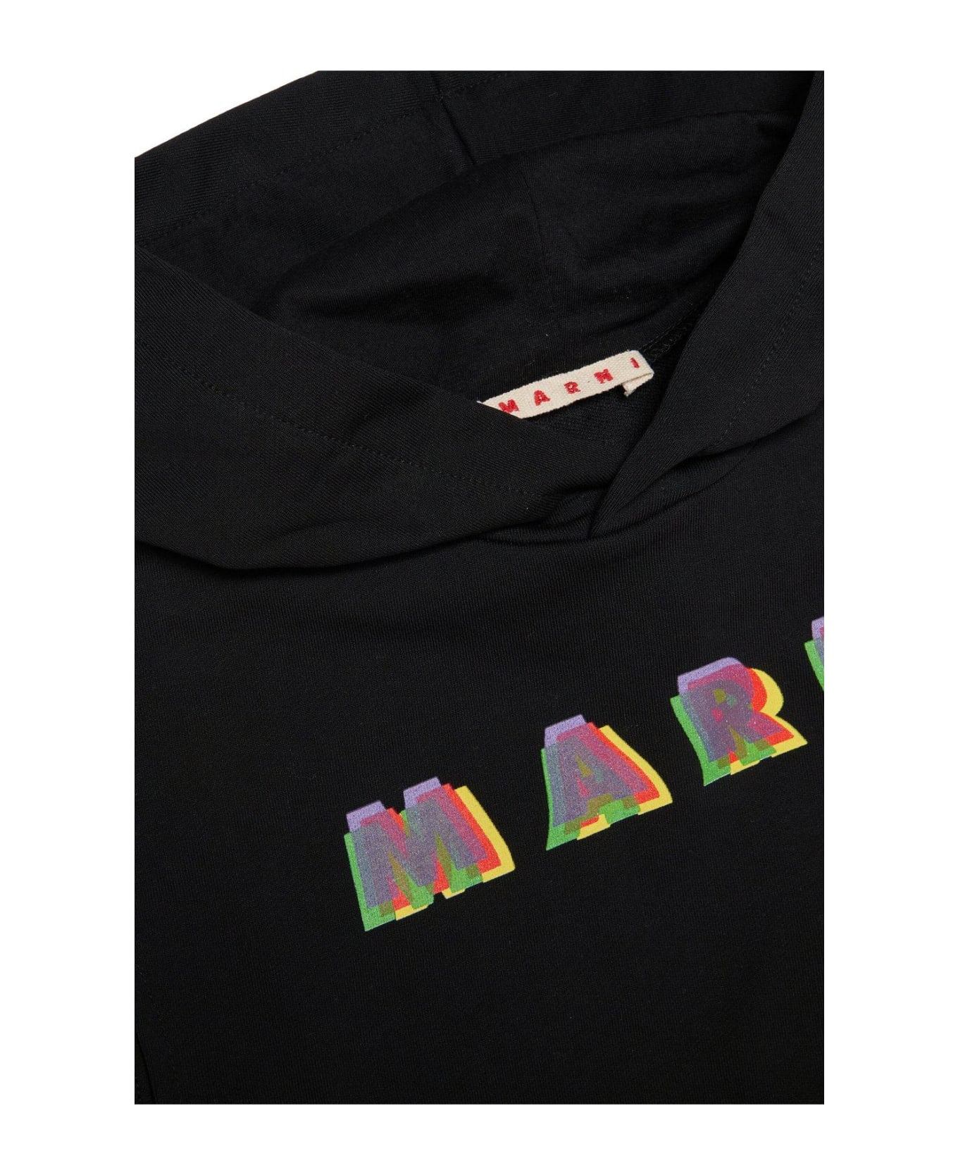 Marni Logo-printed Sleeveless Hoodie - Black