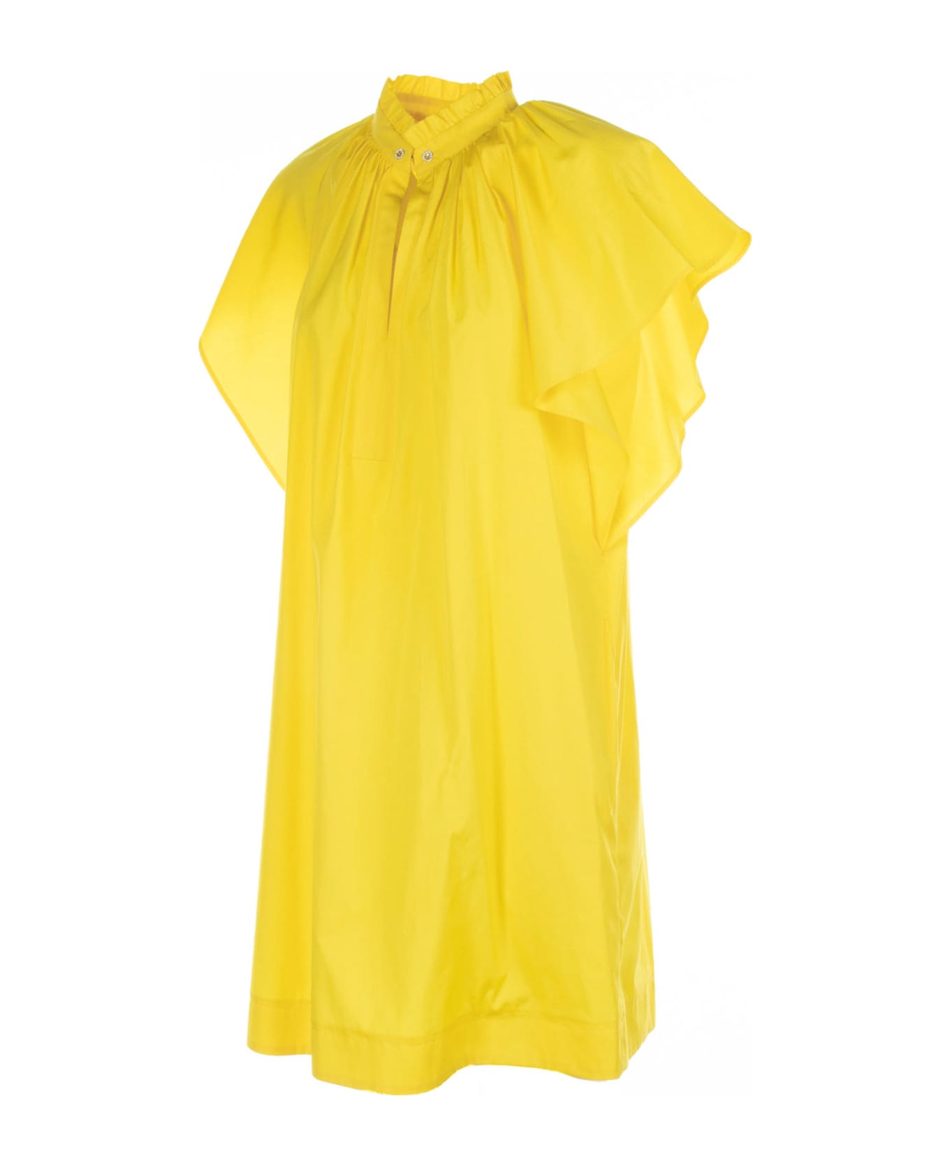 Max Mara Studio Yellow Cotton Midi Dress - GIALLO