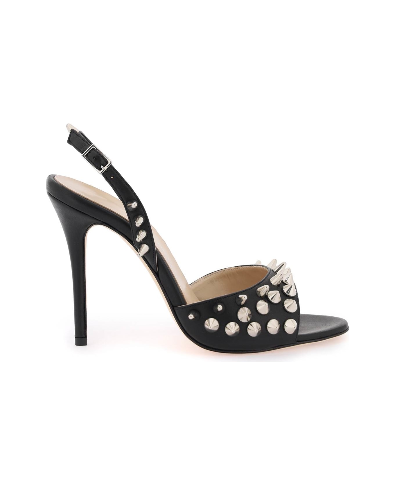 Alessandra Rich Sandals With Spikes - BLACK (Black)