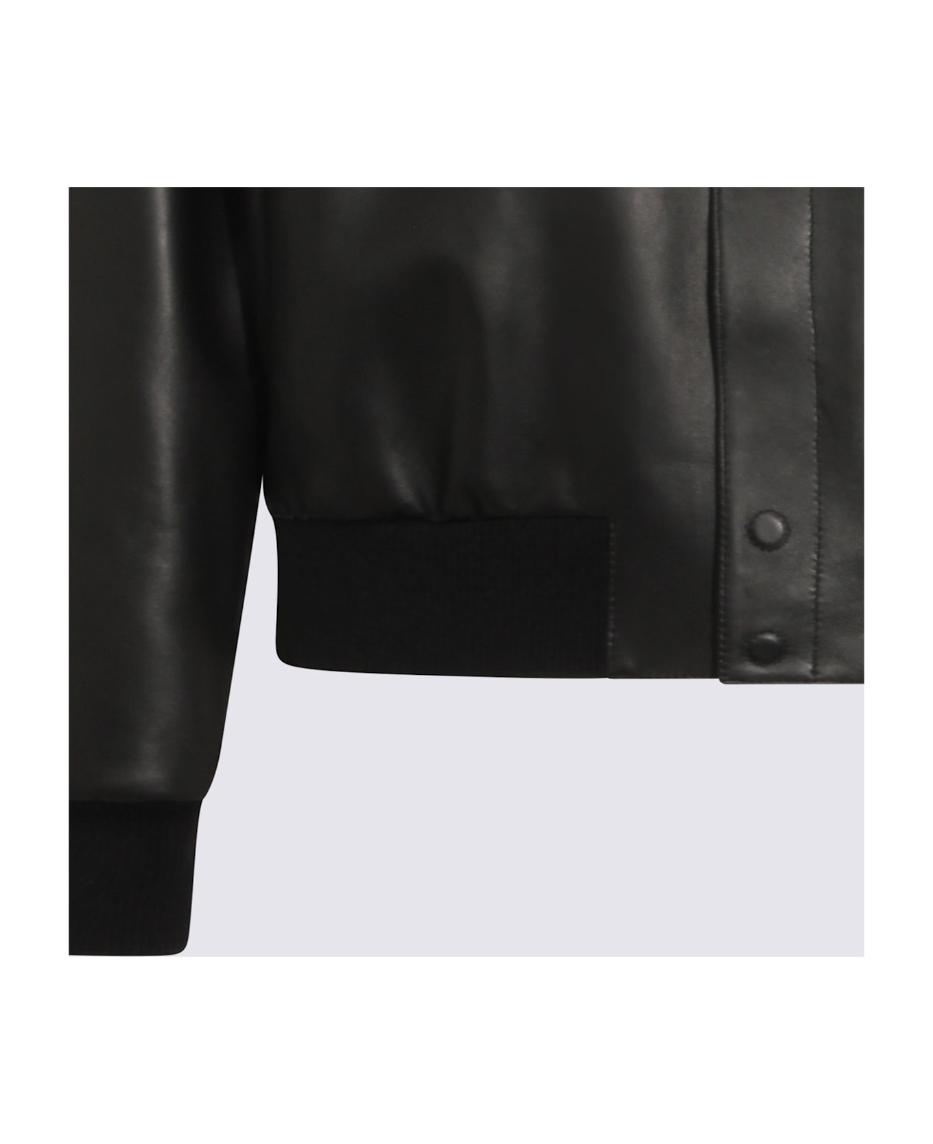 Fendi Black Leather Jacket - Black