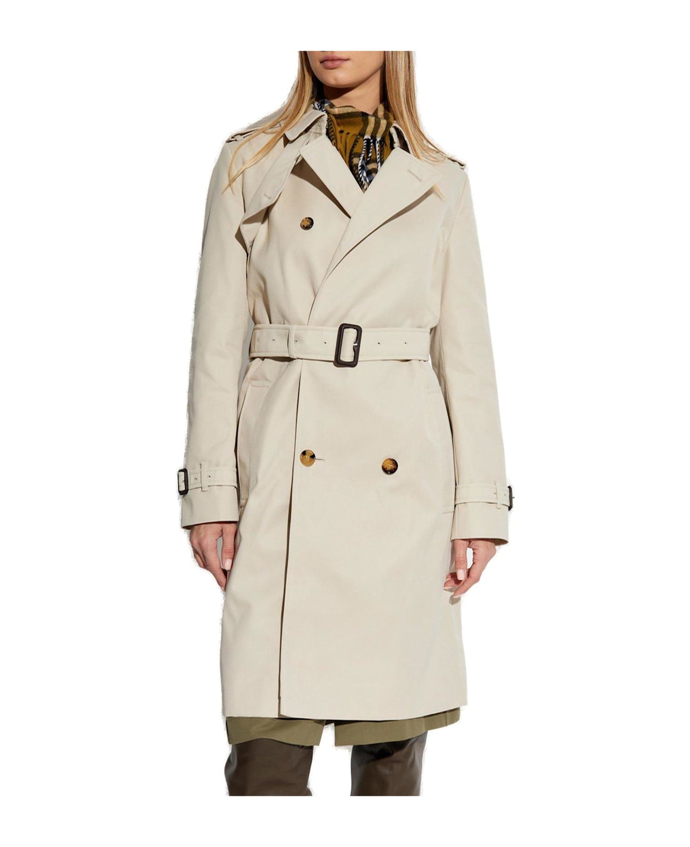 Burberry Belted Trench Coat - Beige
