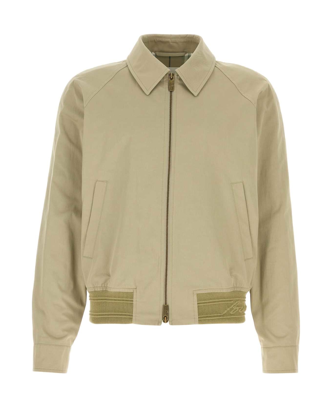 Burberry Khaki Cotton Jacket - SKYLARK