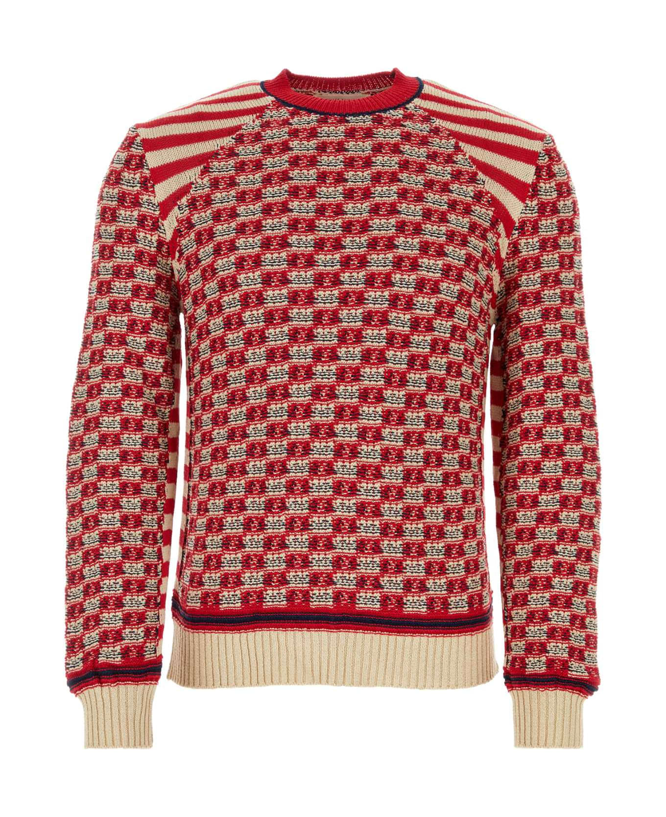 Wales Bonner Embroidered Cotton Unity Sweater - REDIVORY