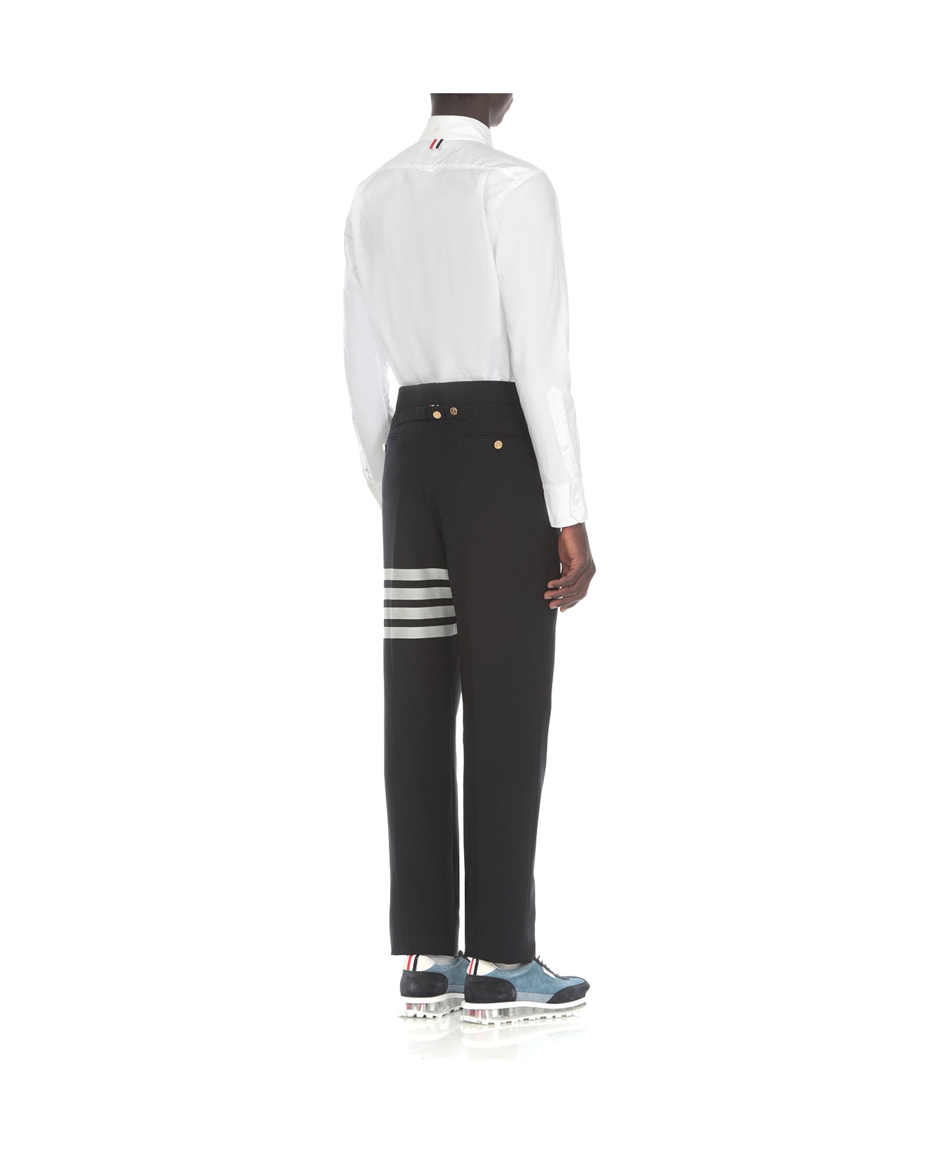 Thom Browne Classic Pants With Martingale - Blue