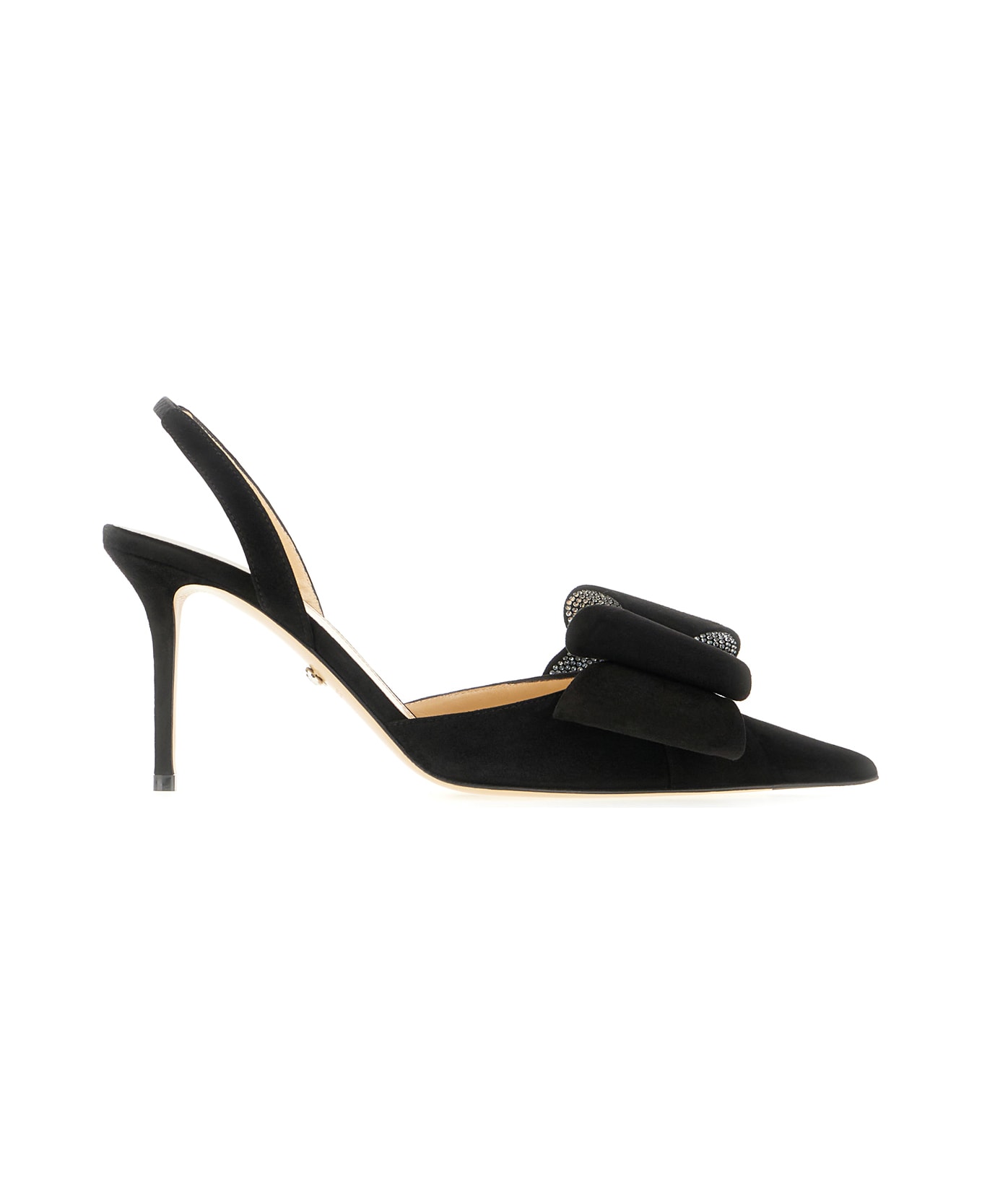 Mach & Mach Black Suede Le Cadeau Pumps - Black