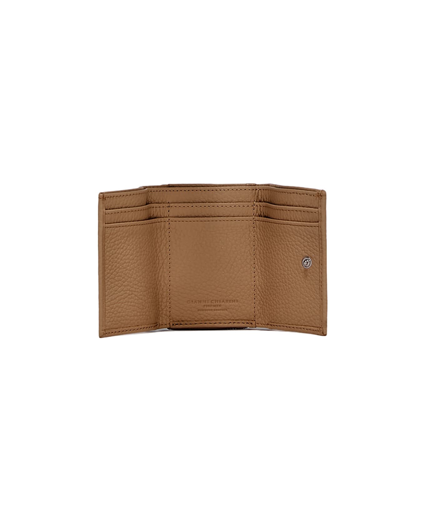 Gianni Chiarini Wallets Dollaro Leather Wallet With Button - NATURE