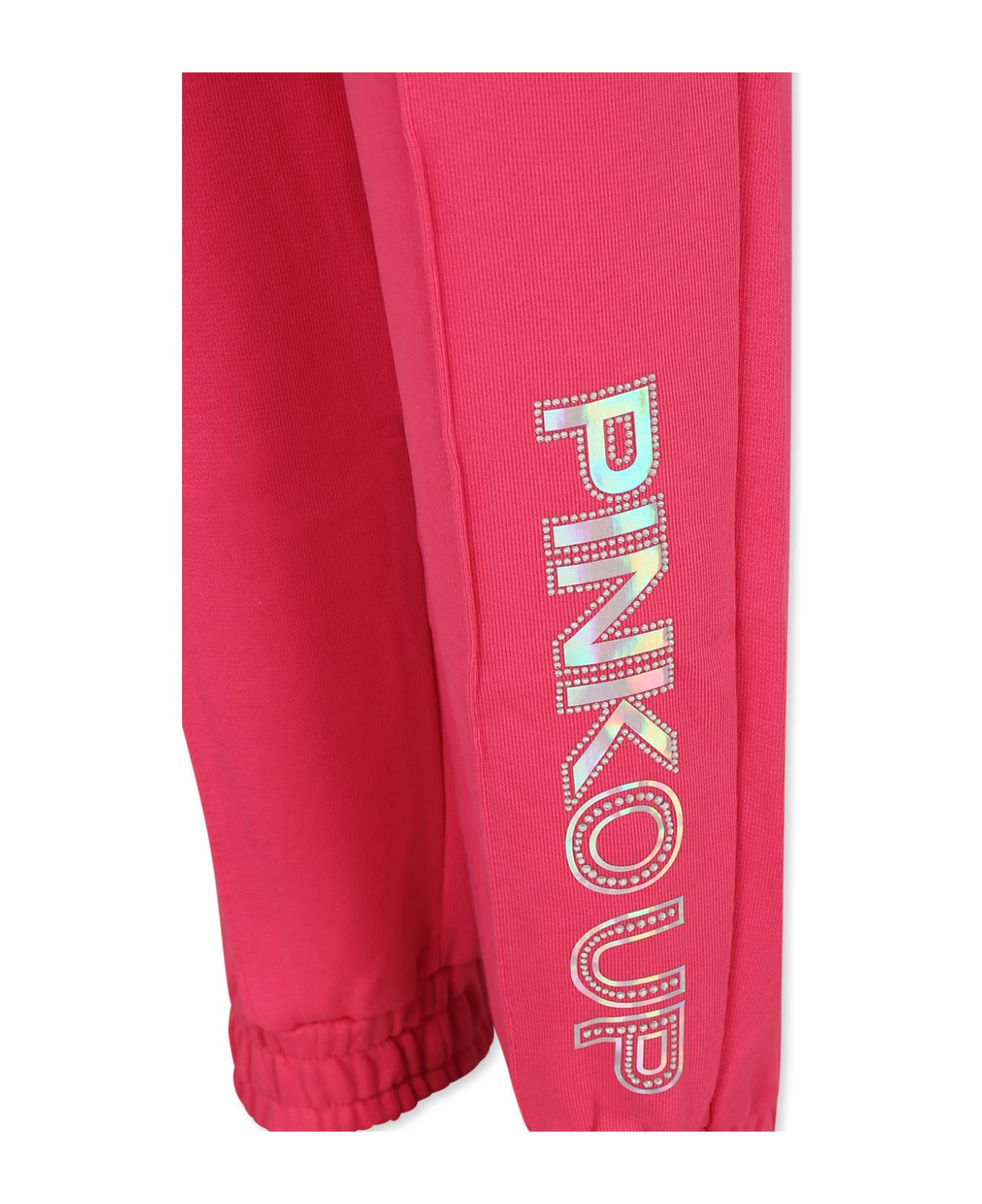 Pinko Fuchsia Trousers For Girl With Logo - Fuchsia