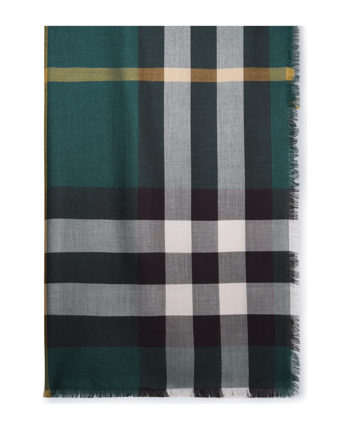 Burberry Green Cashmere Blend Scarf - Green スカーフ