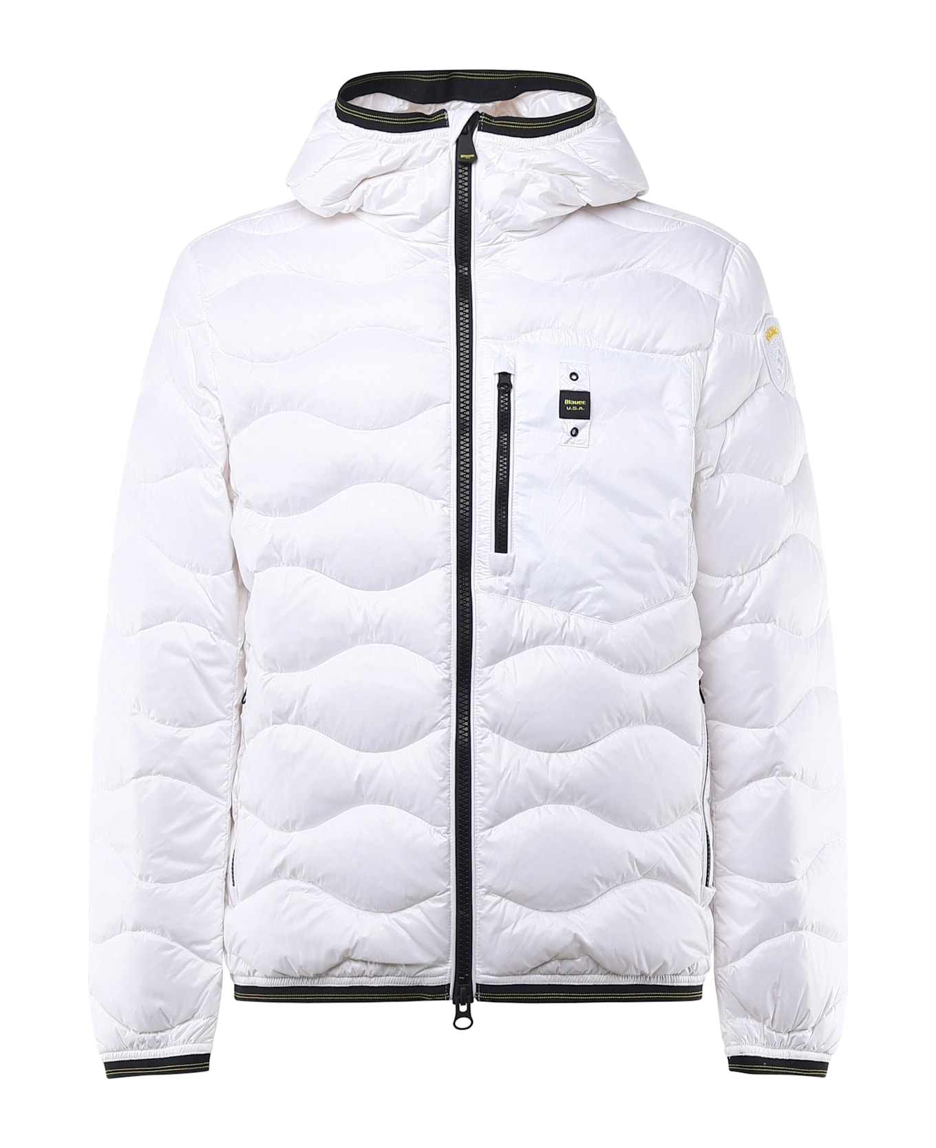 Blauer Wave Quilted Down Jacket - White