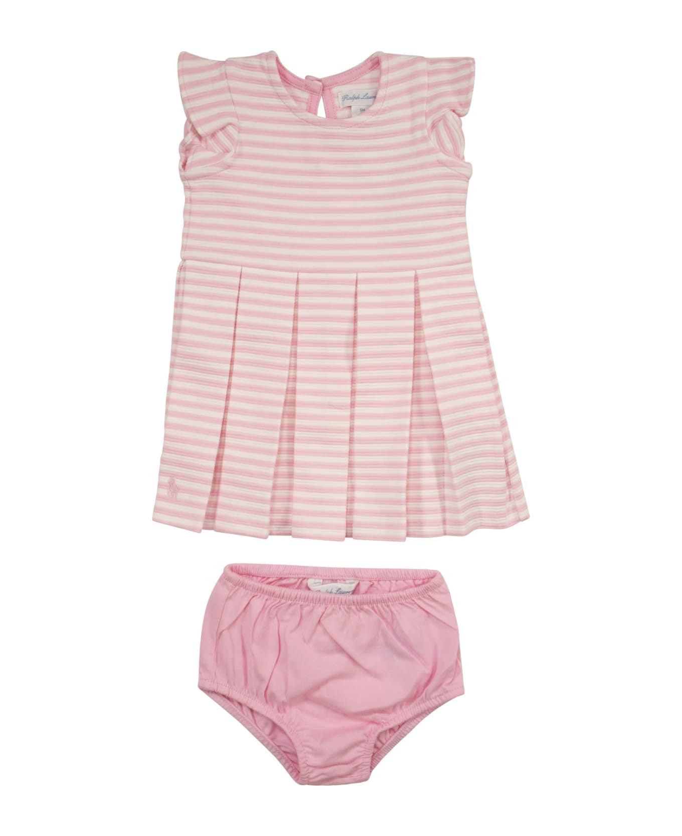 Polo Ralph Lauren Striped Cotton Dress - Pink/white