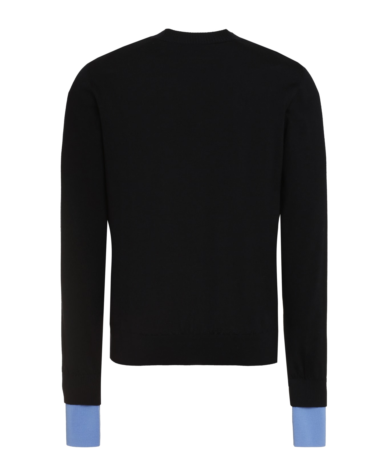 Off-White Knit Wool Pullover - black