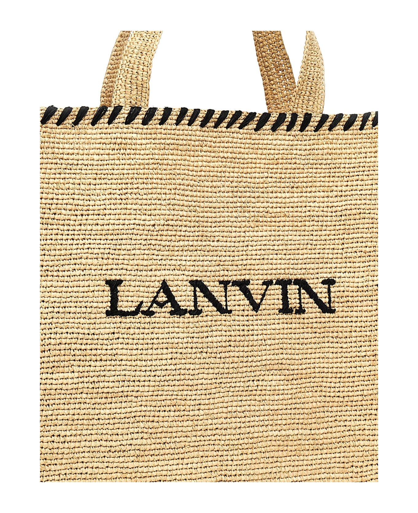 Lanvin Logo Shopping Bag - Natural Black トートバッグ
