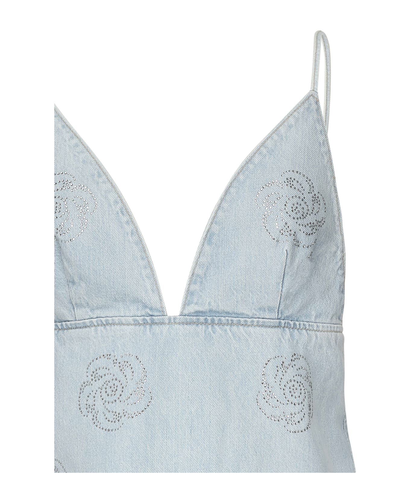 Rotate by Birger Christensen Lorina Denim Dress - Light Blue Denim