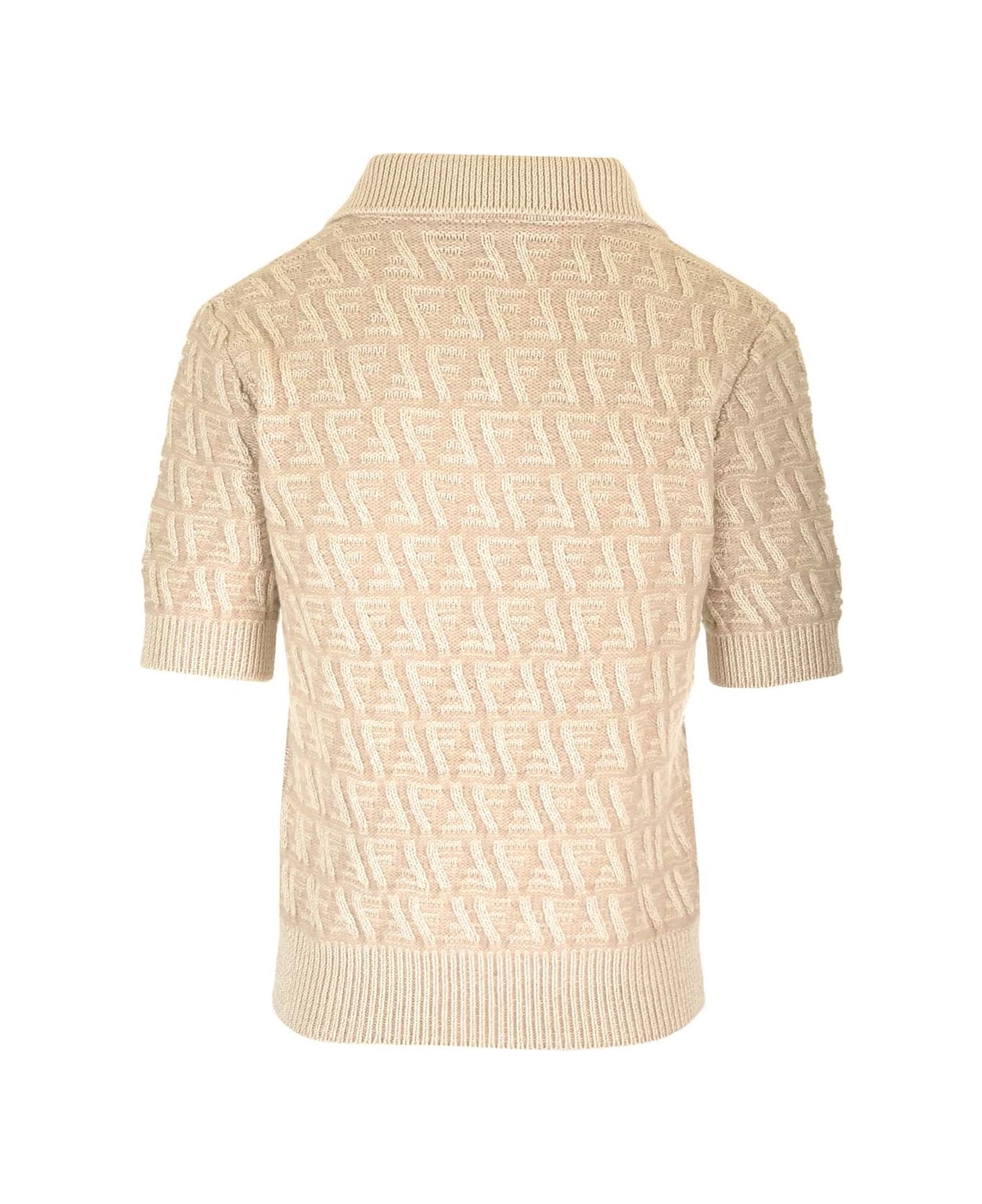 Fendi Short-sleeved Polo Shirt - Beige