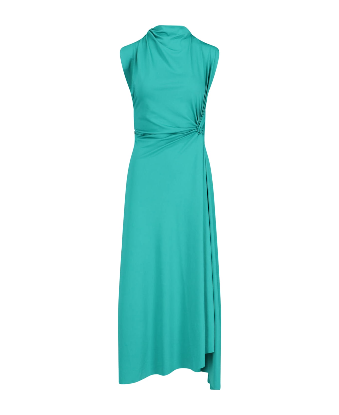 Victoria Beckham Asymmetric Maxi Dress - Green