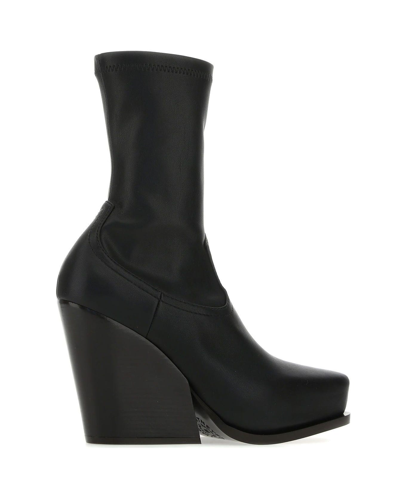 Stella McCartney Black Alter Mat Cowboy Ankle Boots - Black