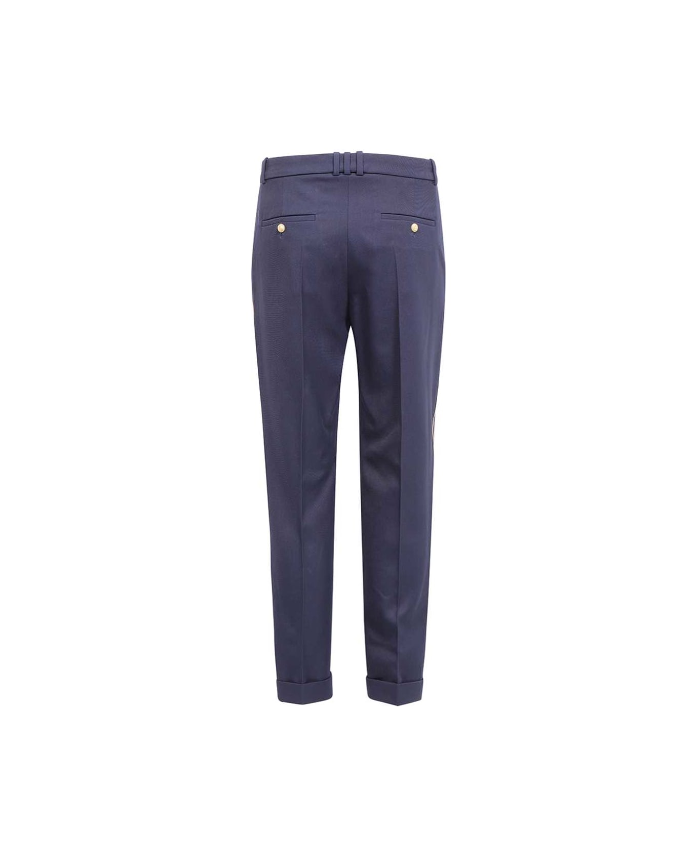 Balmain Virgin Wool Trousers - blue