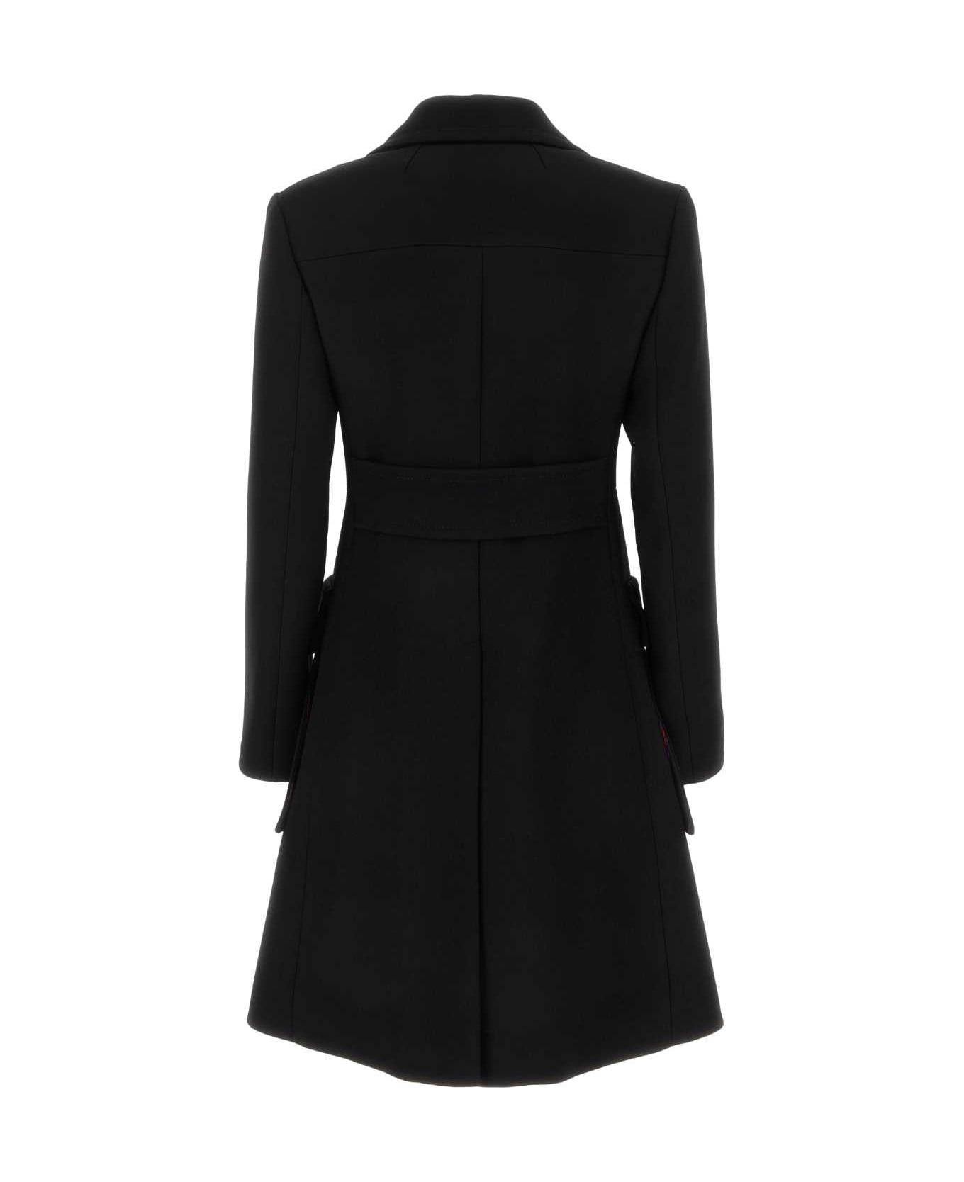 Etro Black Wool Coat - BLACK