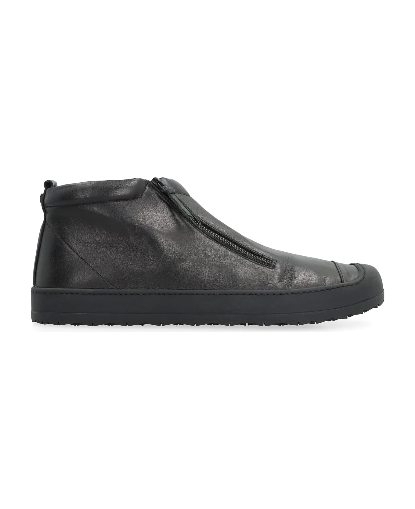 Volta Leather High-top Sneakers - black