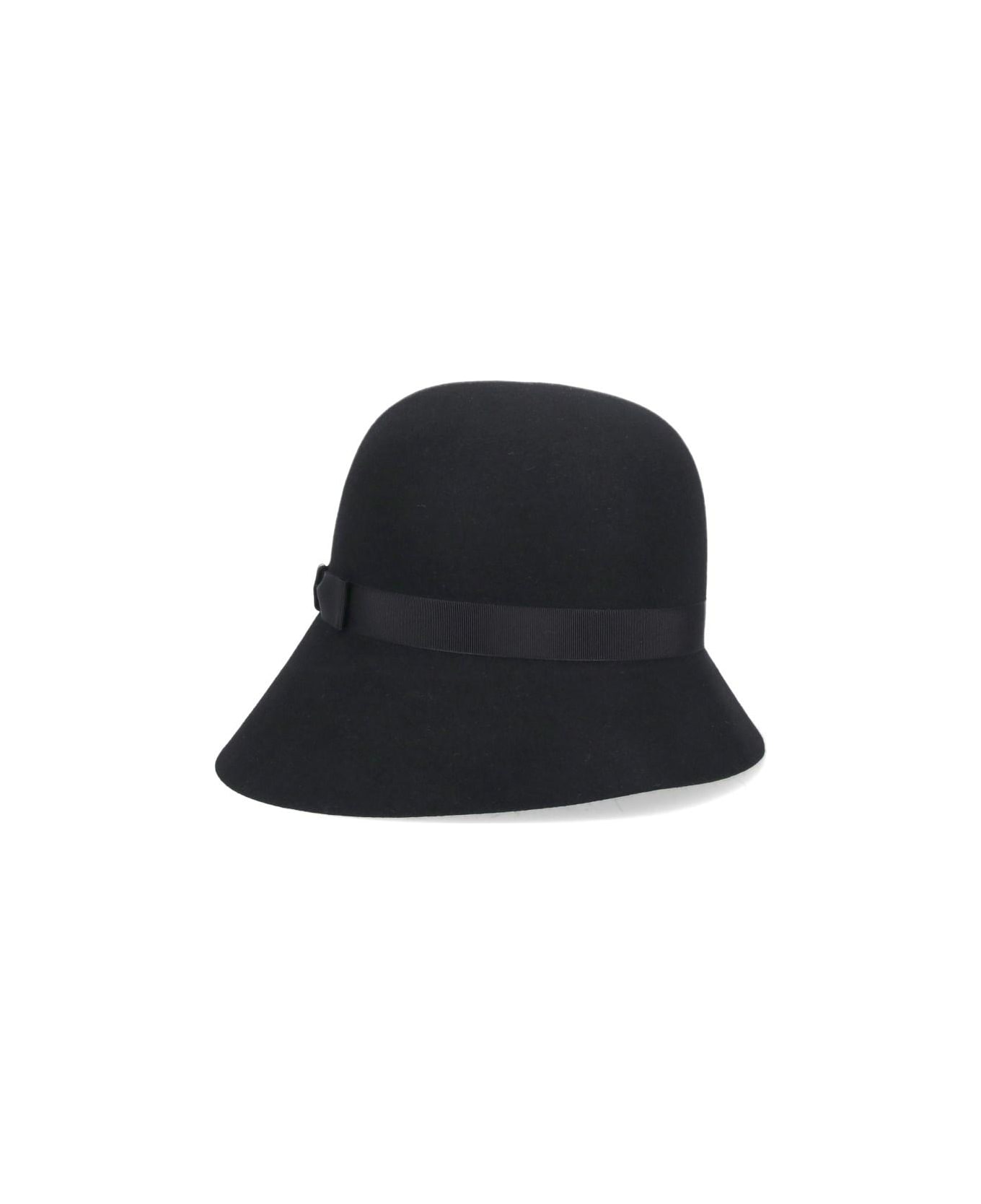 Borsalino 'velour Cloche' Hat - Black