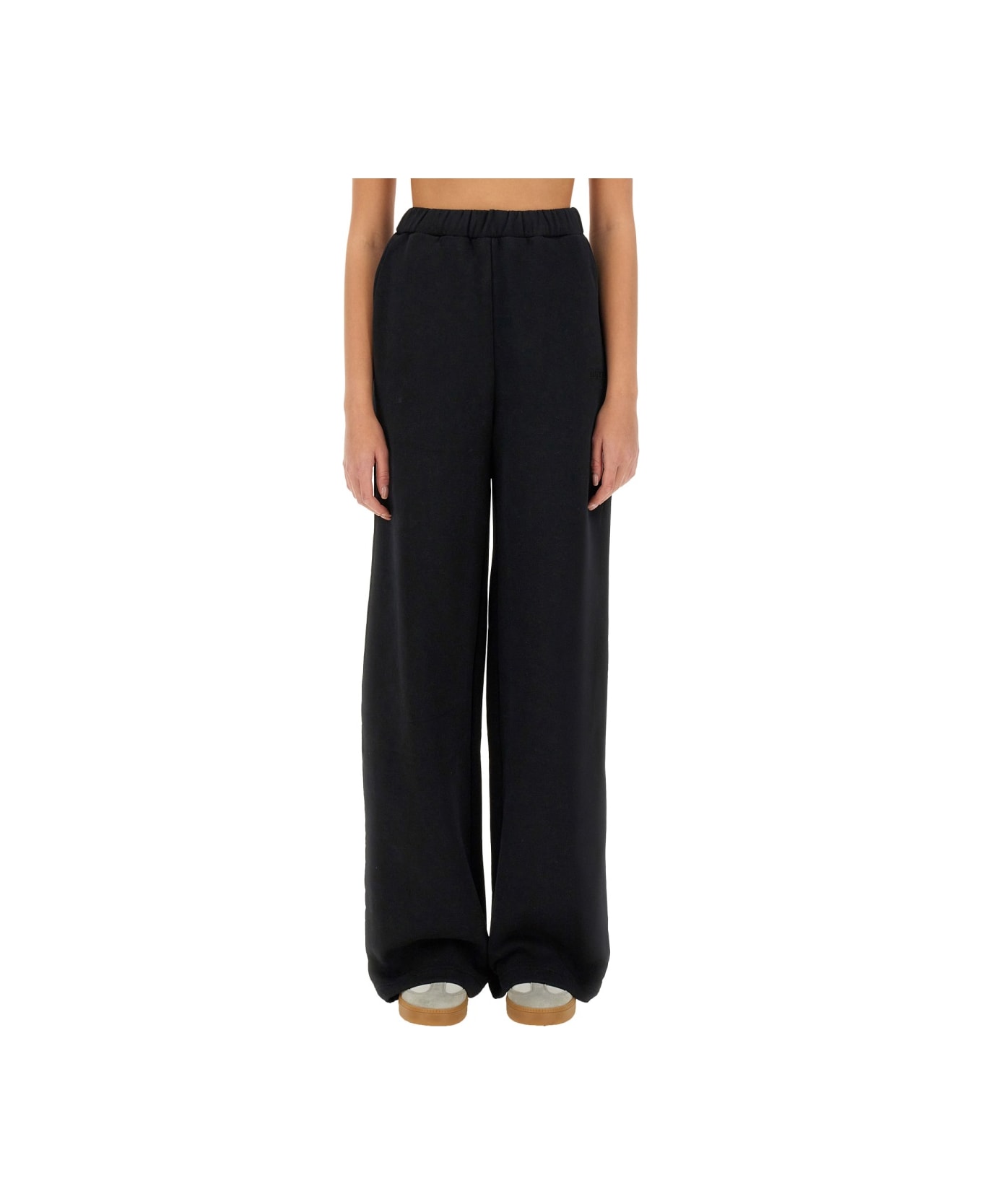 Rotate by Birger Christensen Cotton Fleece Pants - BLACK