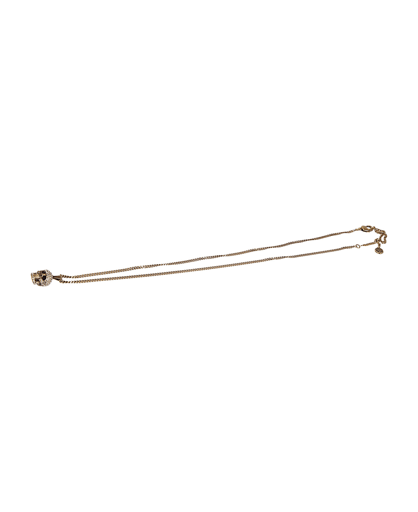 Alexander McQueen Pave Long Necklace - Greige