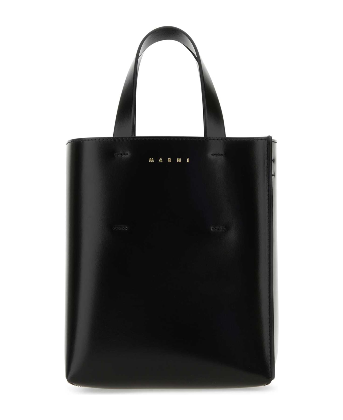 Marni Black Leather Mini Museo Handbag - 00N99