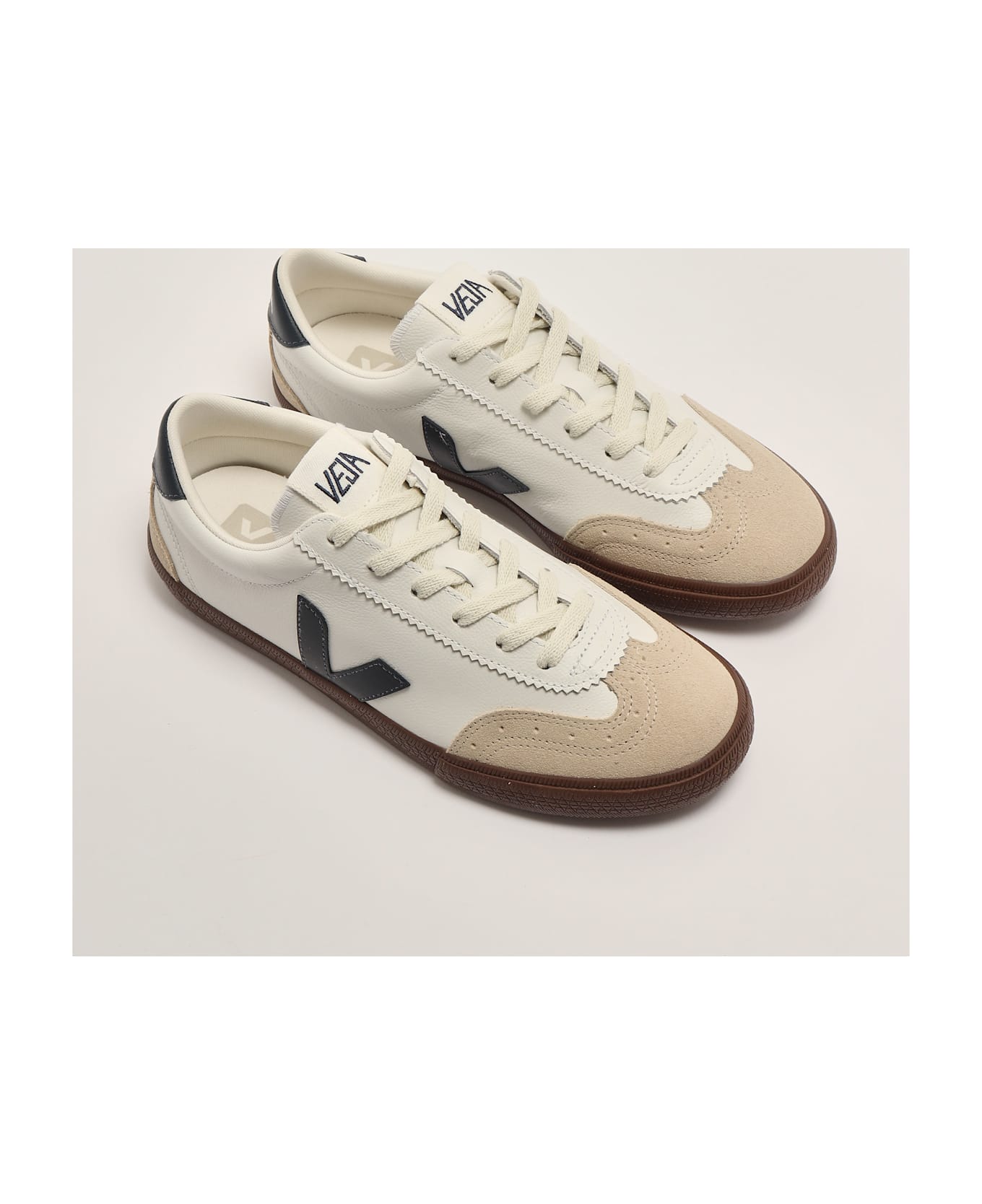 Veja Volley Leather O.t. Sneaker - B.CO-CORTECCIA V BLU