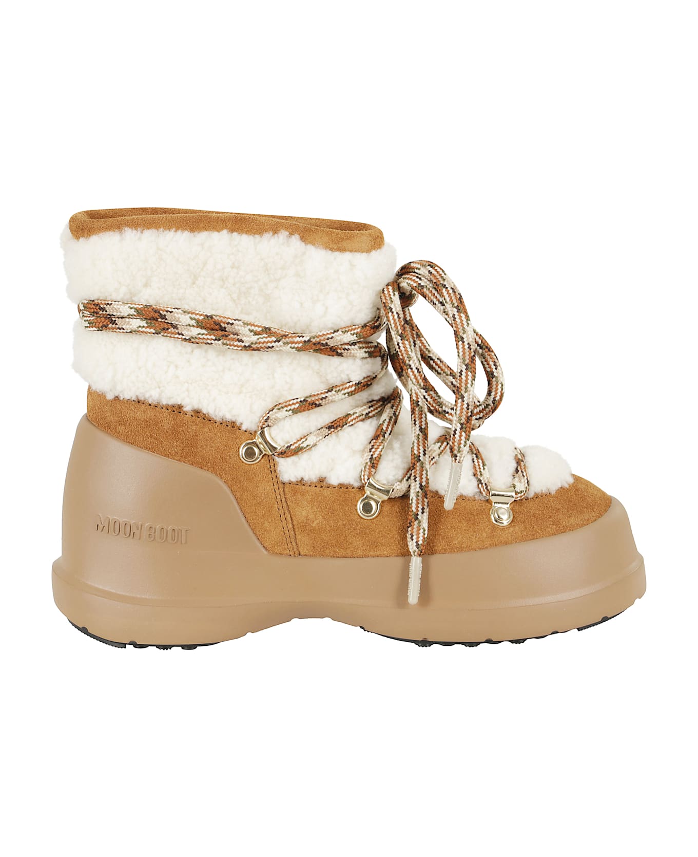 Moon Boot Luna Boot Shearling - Whisky Off White