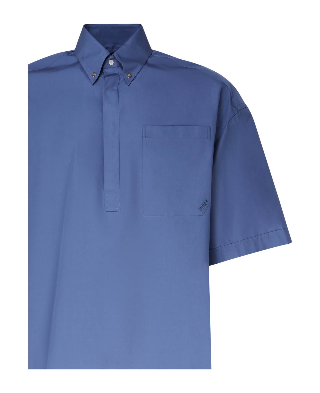 Fendi Shirt With Short Sleeves - Denim