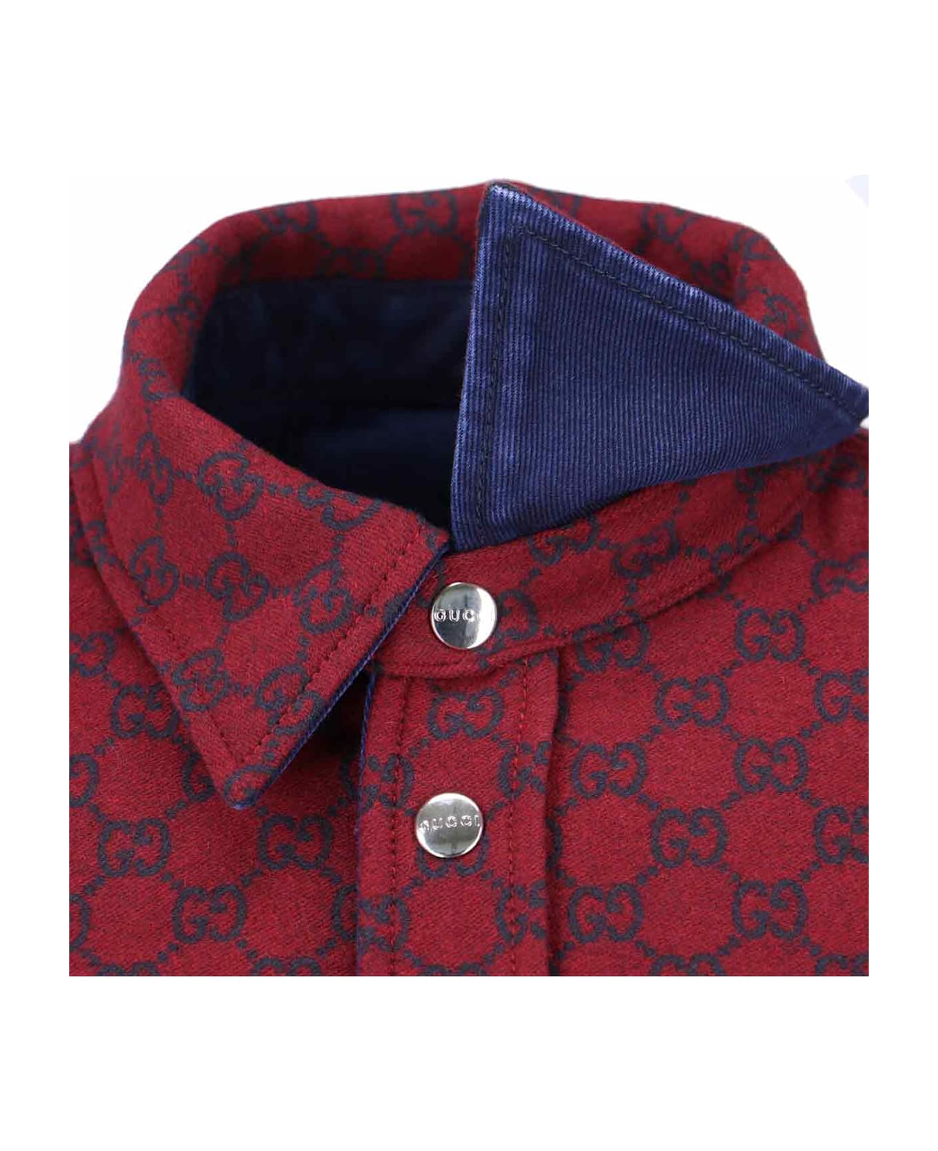 Gucci Reversible Denim And Flannel Shirt - Blue