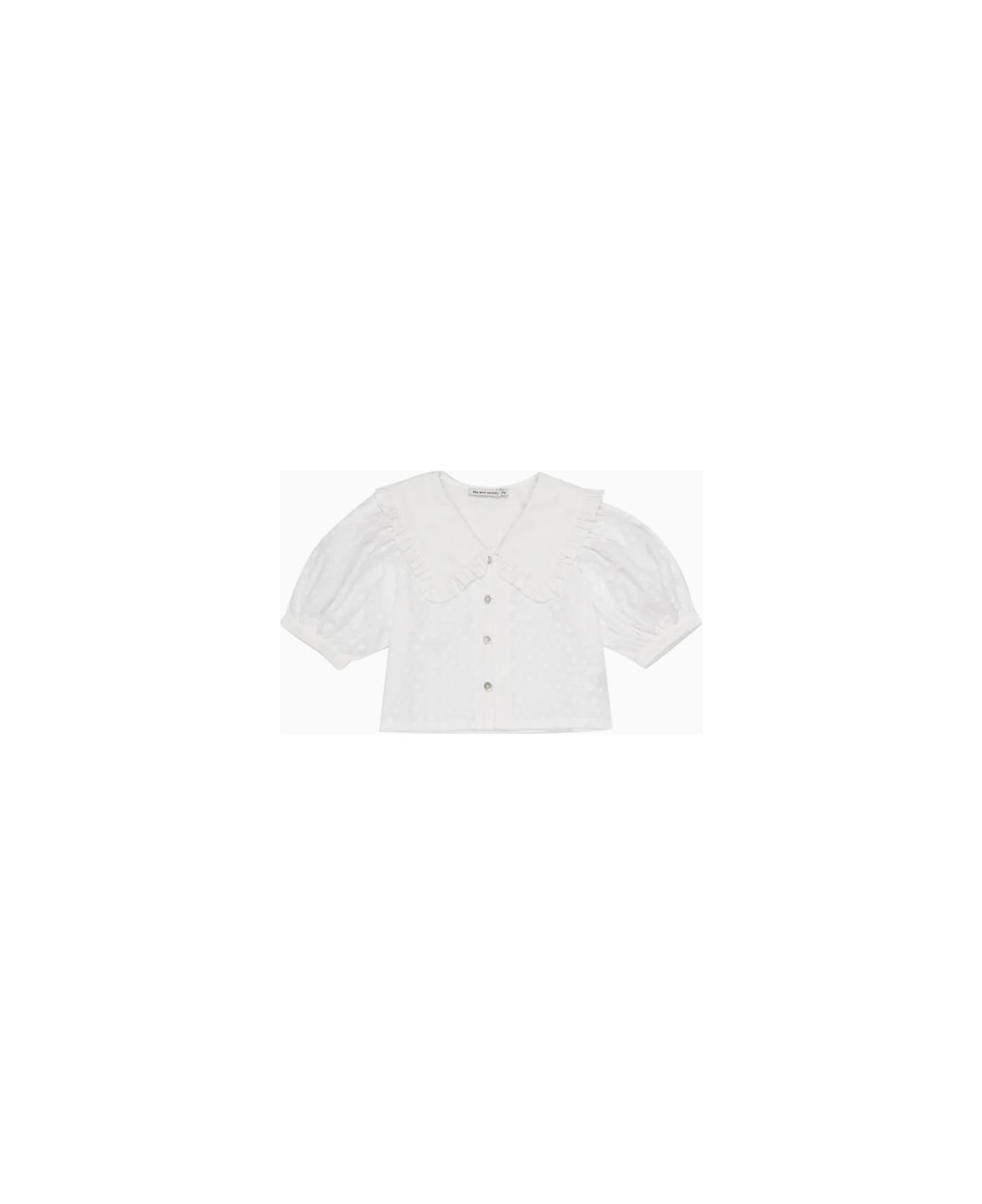 The New Society Antonella Shirt In Solid Color Poplin - WHITE シャツ
