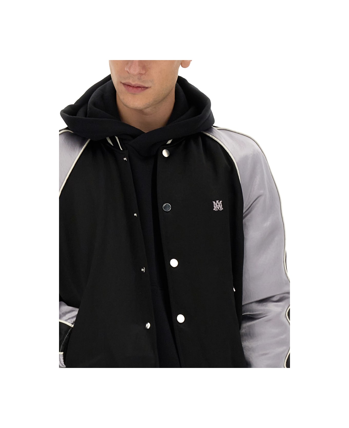AMIRI Varsity Jacket With Logo Embroidery - BLACK