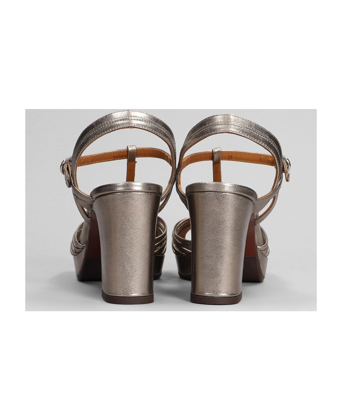 Chie Mihara Kija 44 Sandals In Gunmetal Leather - Gunmetal